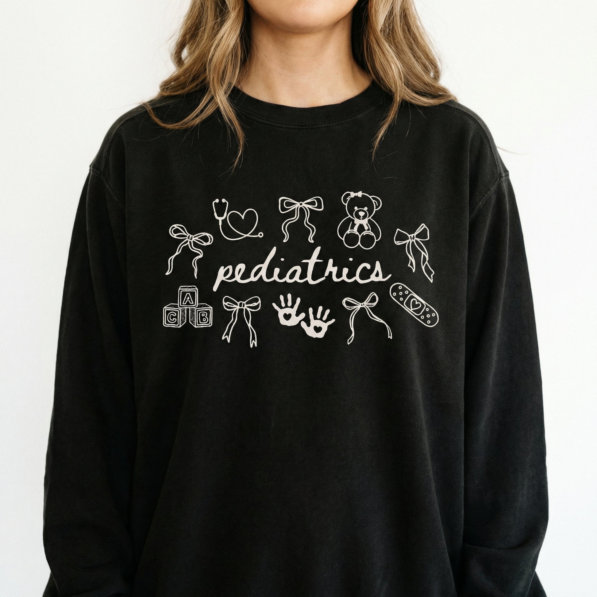 Custom Pediatric Nurse Shirt – Coquette Bow Graphic Tee – PEDS Nurse Gift