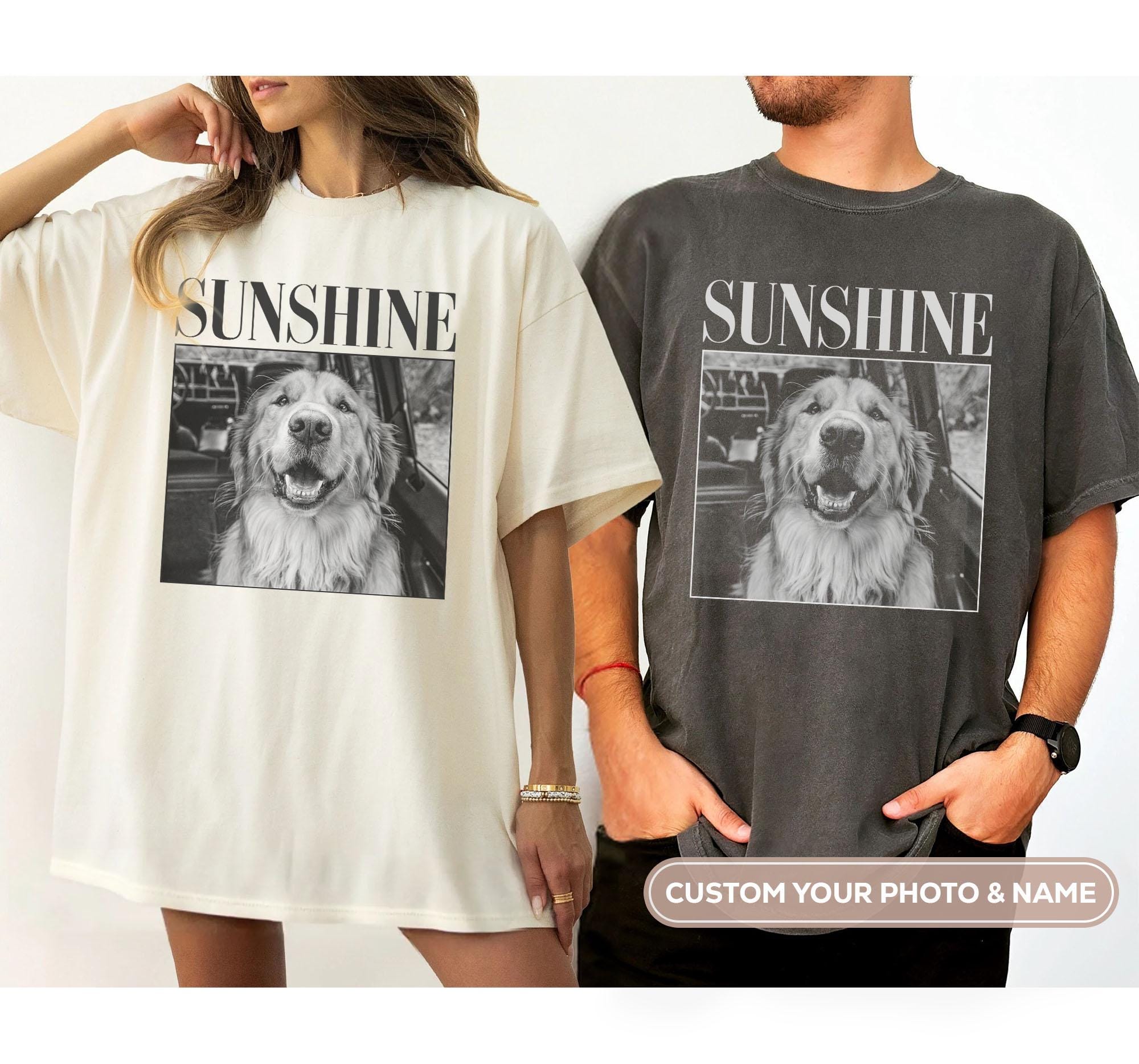 Custom Pet Photo Shirt, Personalized Pet Picture Tee, Dog Lover Gift, Cat Mom Gift, Pet Memorial
