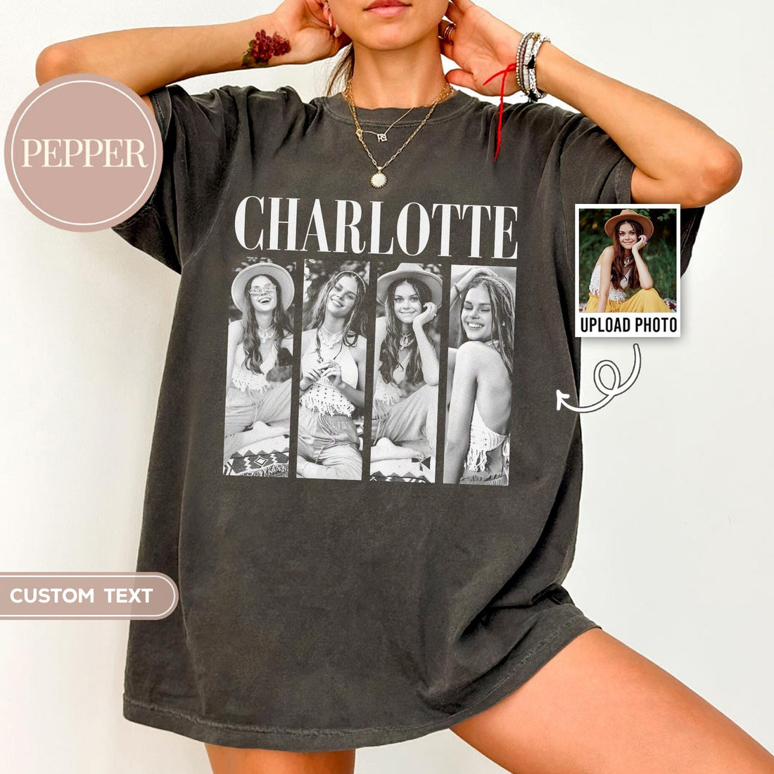 Custom Photo Girlfriend Shirt, Personalized Boyfriend Face Tee, Bachelorette Surprise Gift, Vintage Style Shirt