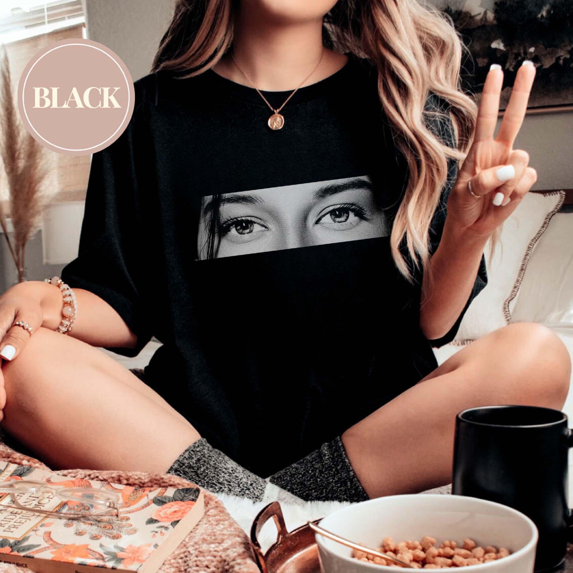 Custom Human Eyes Photo Shirt, Personalized Couple Tee, Boyfriend & Girlfriend Gift, I’m With You Eye Design