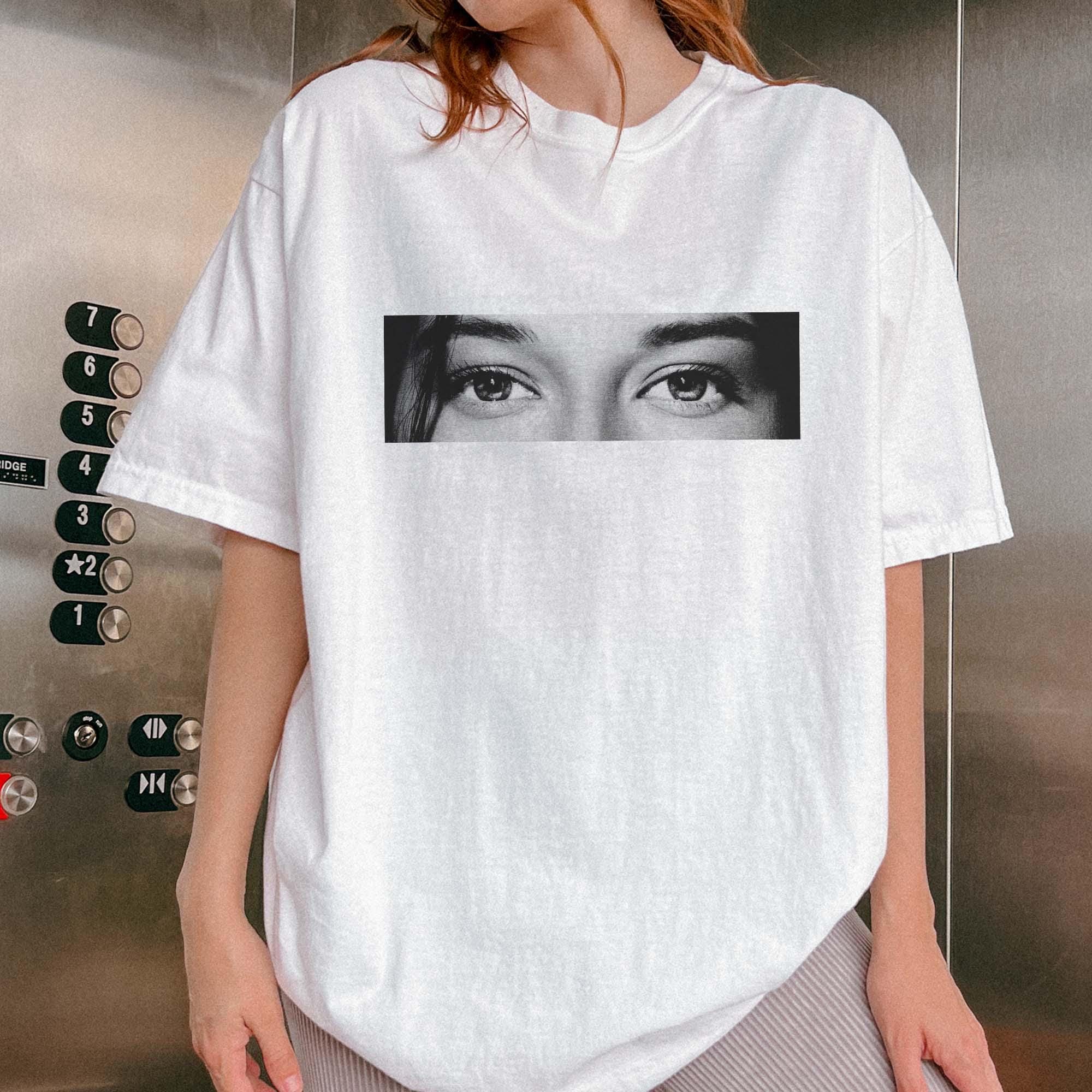 Custom Human Eyes Photo Shirt, Personalized Couple Tee, Boyfriend & Girlfriend Gift, I’m With You Eye Design