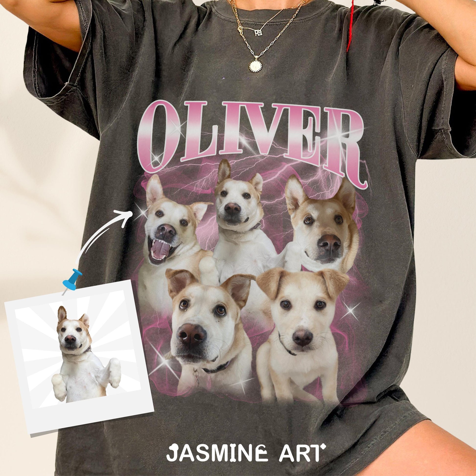 Custom Vintage Pet Shirt – Personalized Dog Bootleg Rap Tee, 90s Retro Graphic