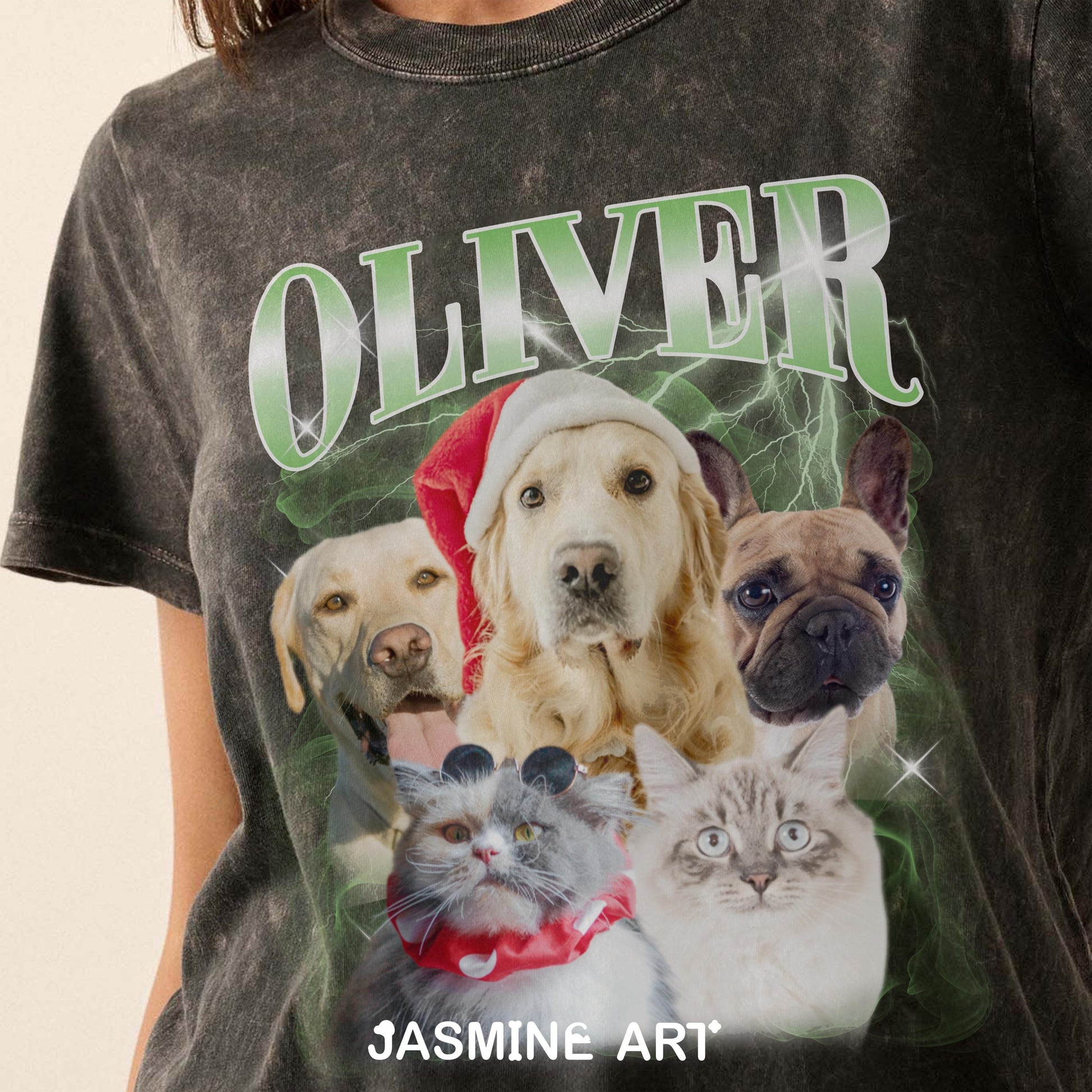 Custom Vintage Pet Shirt – Personalized Dog Bootleg Rap Tee, 90s Retro Graphic