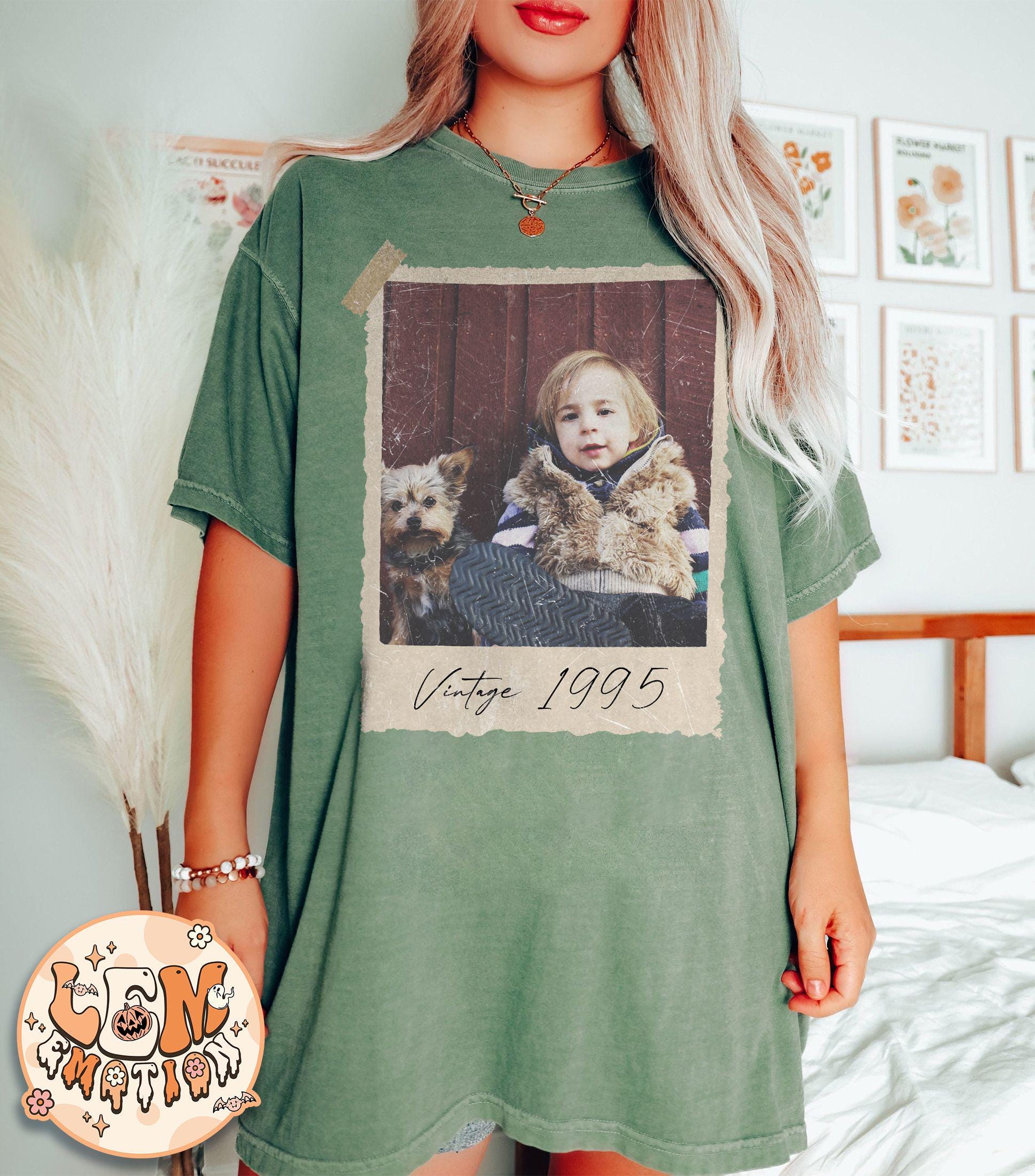 Personalized Vintage Photo Shirt, Custom Picture & Year Tee, Retro 30th Birthday Gift, Vintage Birthday Party Tee
