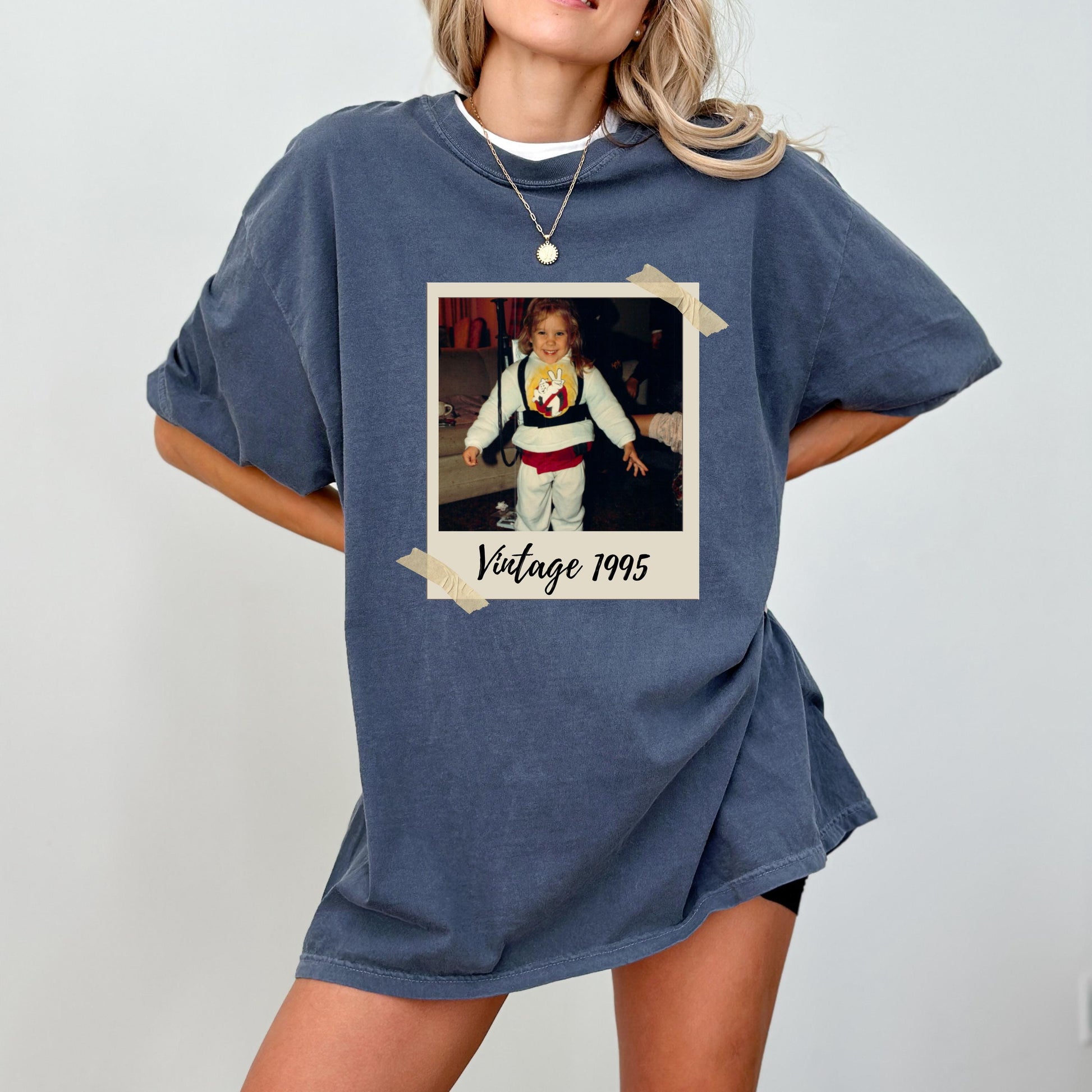 Custom Vintage Photo & Year Shirt, Personalized Picture Tee, 30th Birthday Gift, Vintage Est. 1995 Shirt