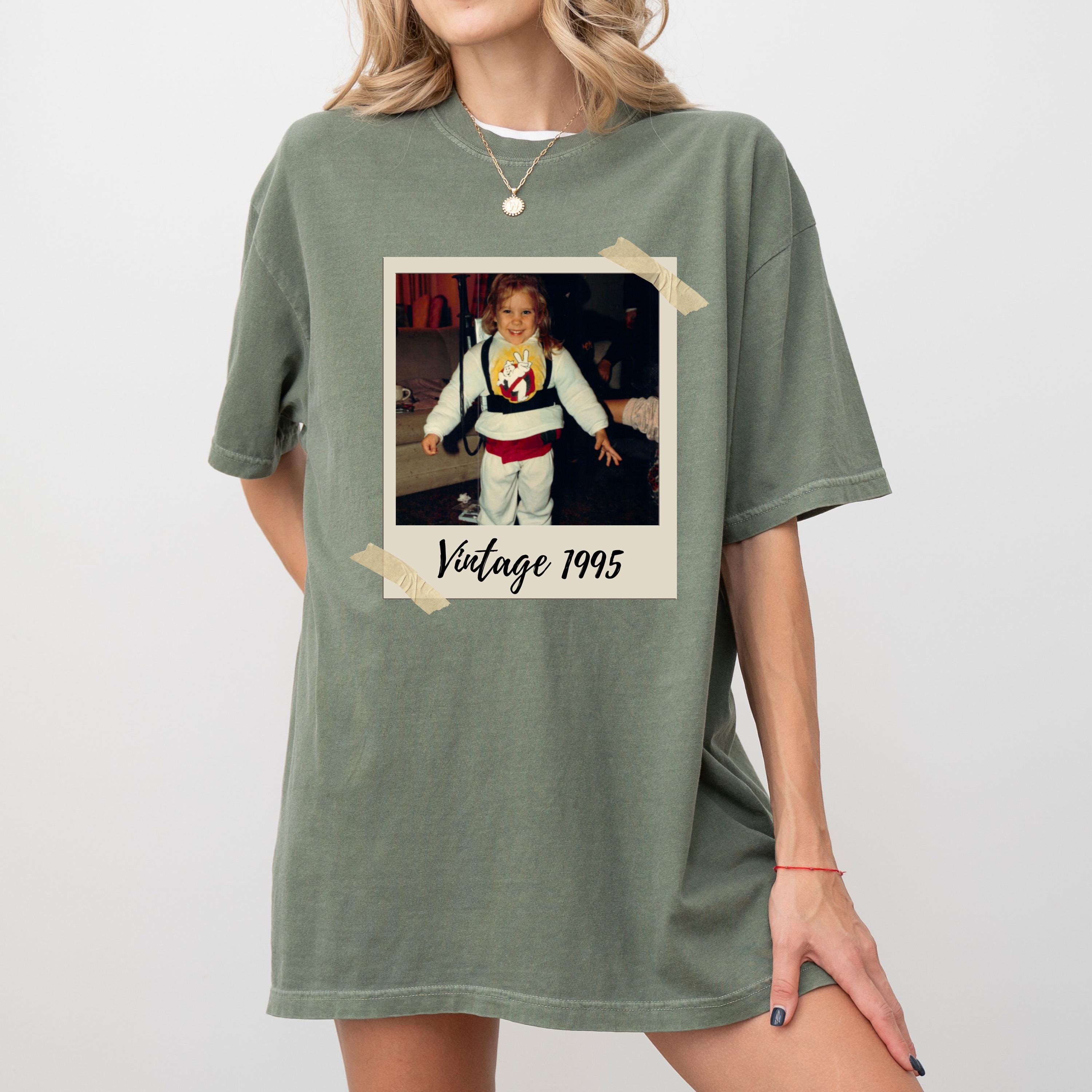 Custom Vintage Photo & Year Shirt, Personalized Picture Tee, 30th Birthday Gift, Vintage Est. 1995 Shirt