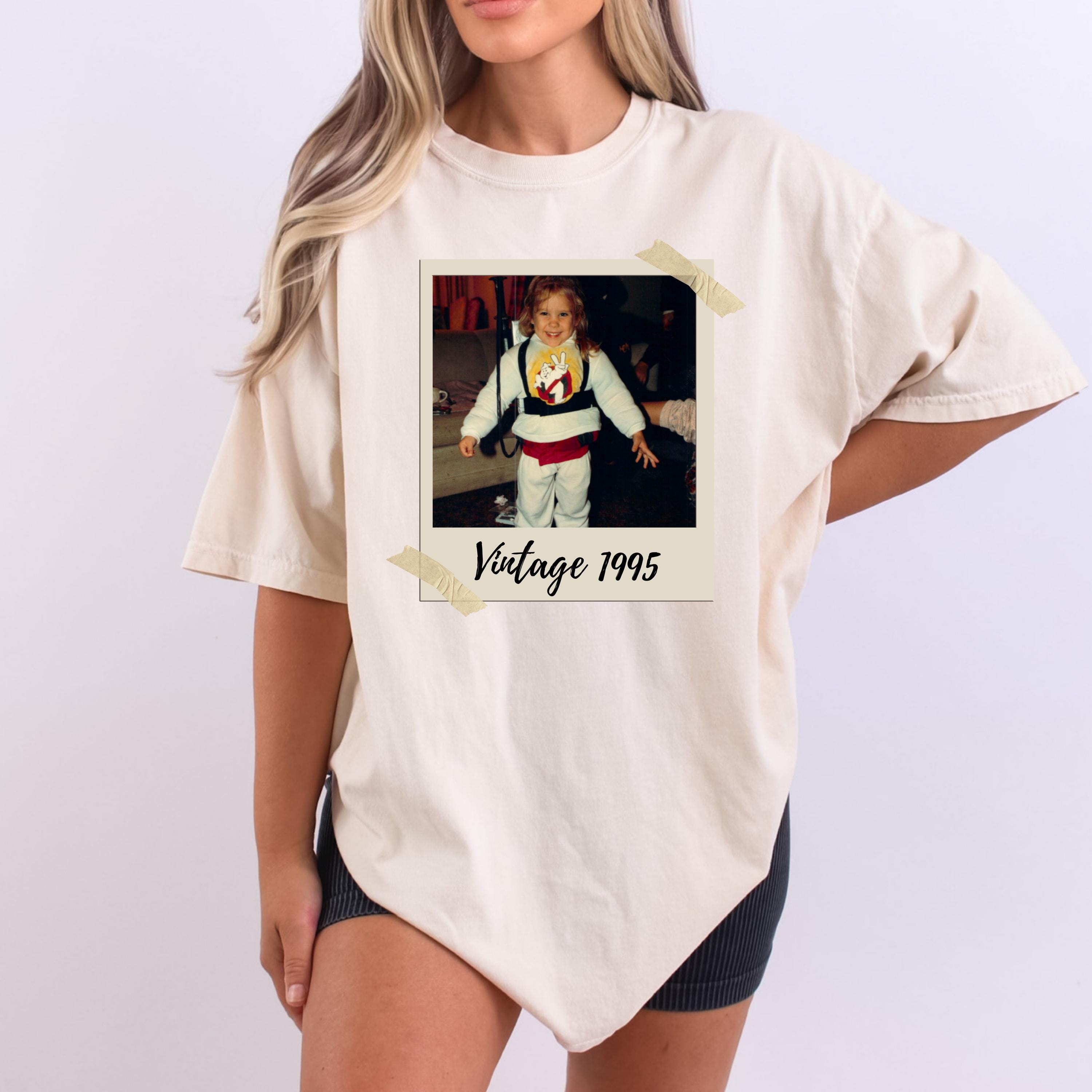 Custom Vintage Photo & Year Shirt, Personalized Picture Tee, 30th Birthday Gift, Vintage Est. 1995 Shirt