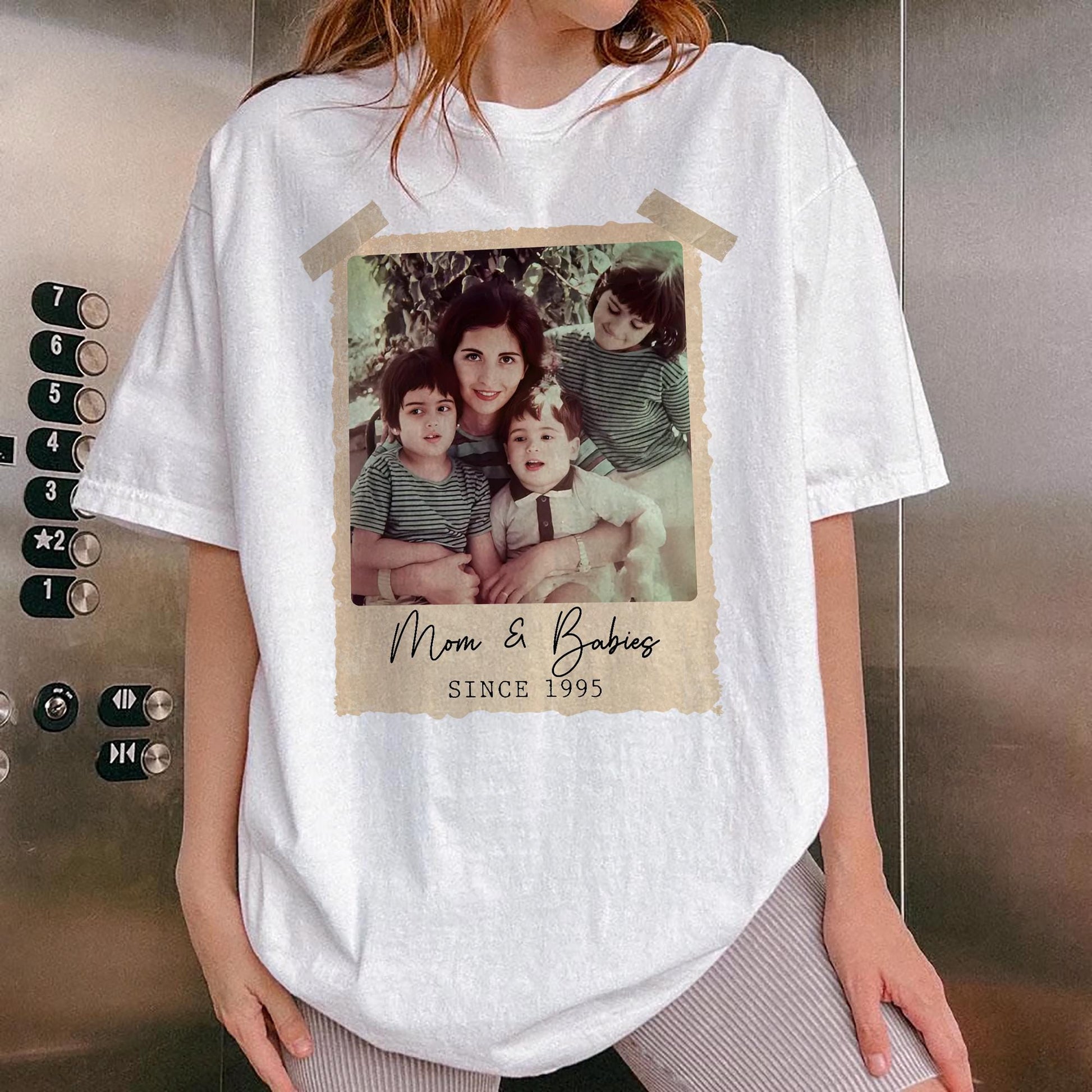 Custom Vintage Photo & Year Shirt, Personalized Picture Tee, 30th Birthday Gift, Mother’s Day Gift for Mom