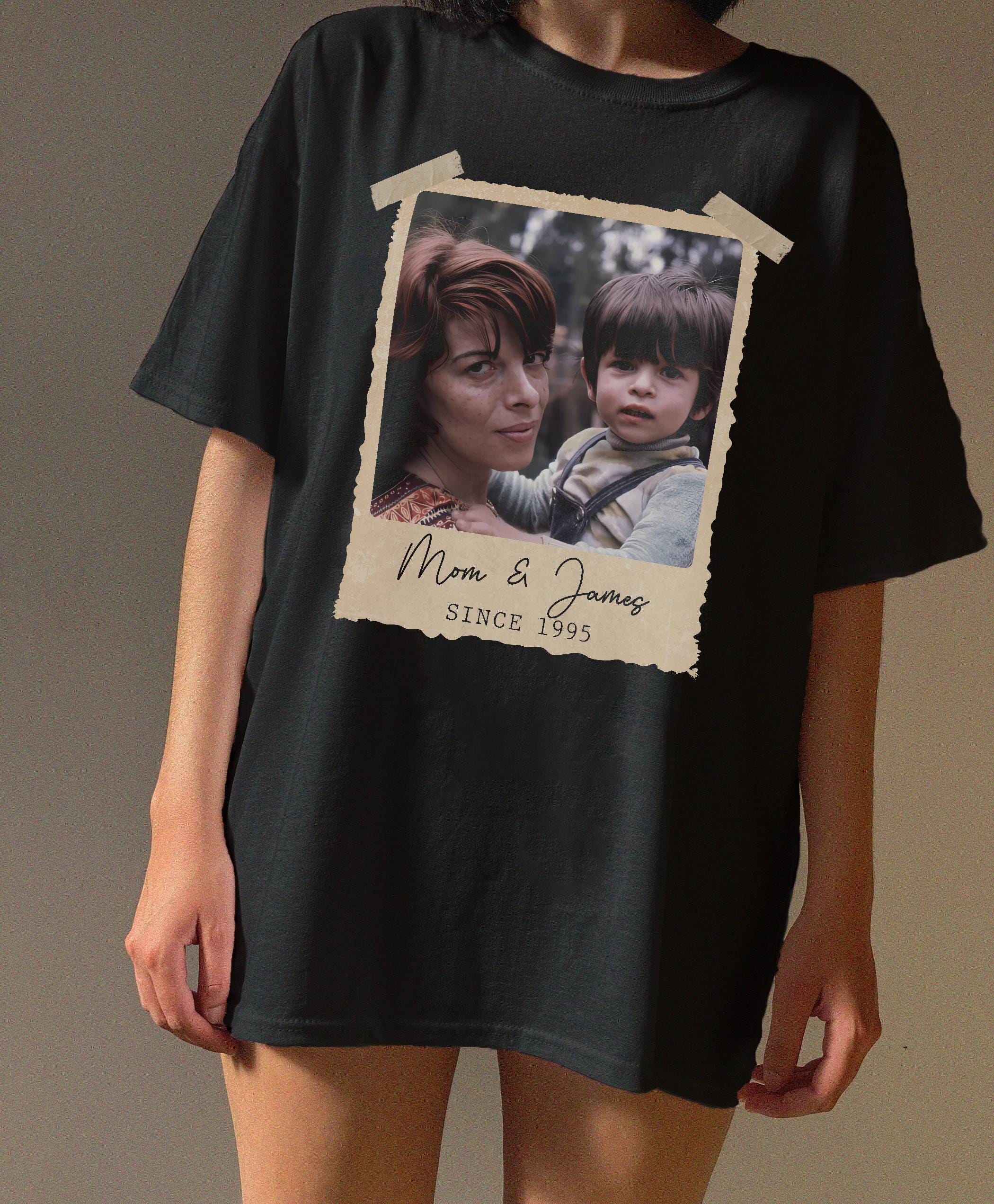 Custom Vintage Photo & Year Shirt, Personalized Picture Tee, 30th Birthday Gift, Mother’s Day Gift for Mom