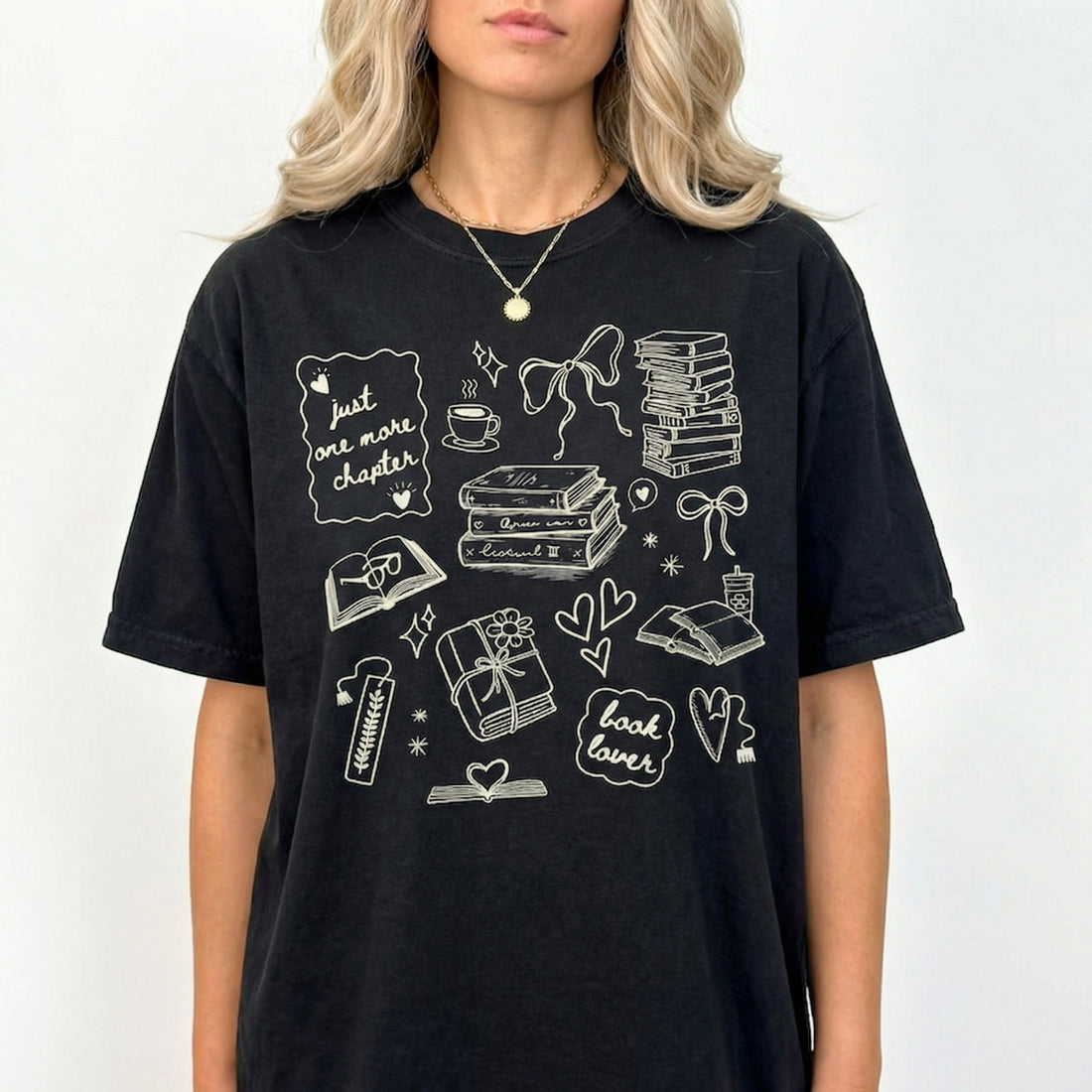 Cute Book Lover Graphic T-Shirt – Bookworm Reading Club Shirt