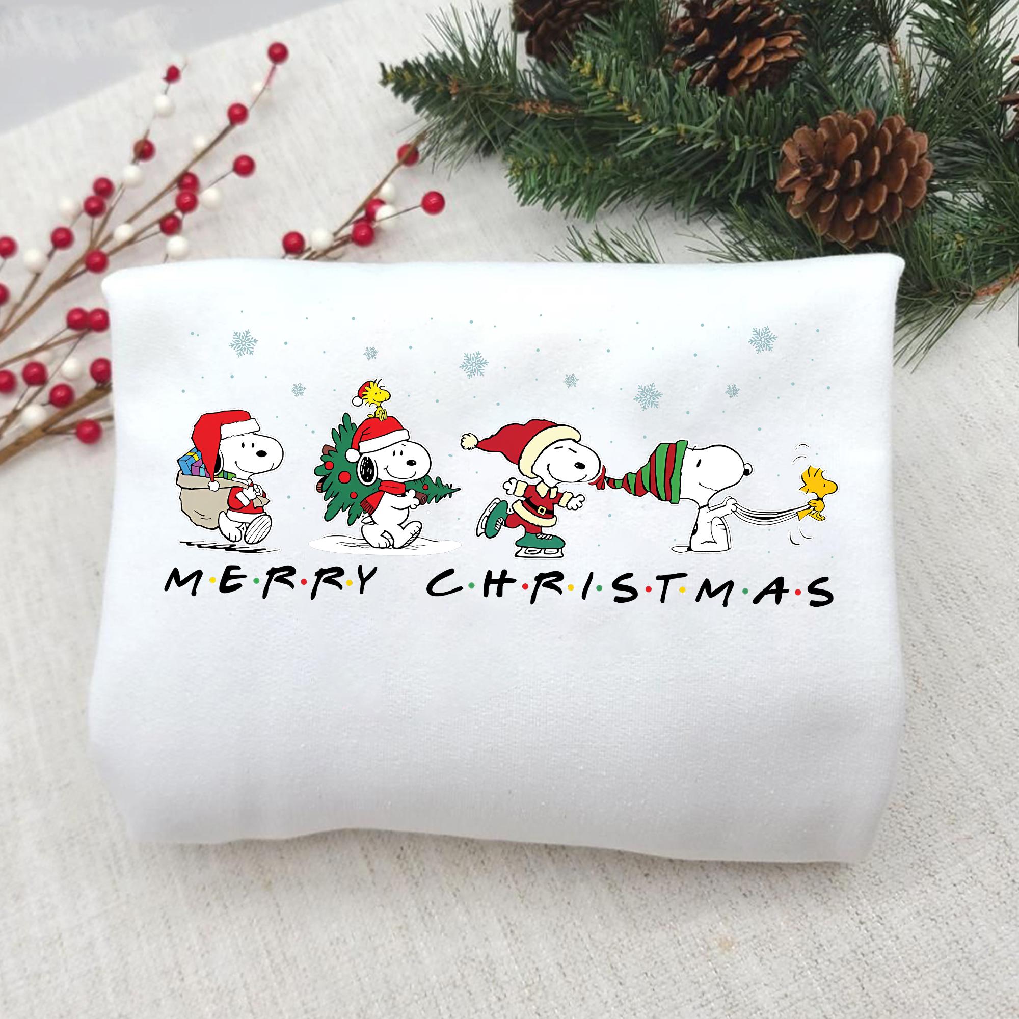 Cute Dog Christmas Sweatshirt – Retro Cartoon Beagle Holiday Graphic Pullover