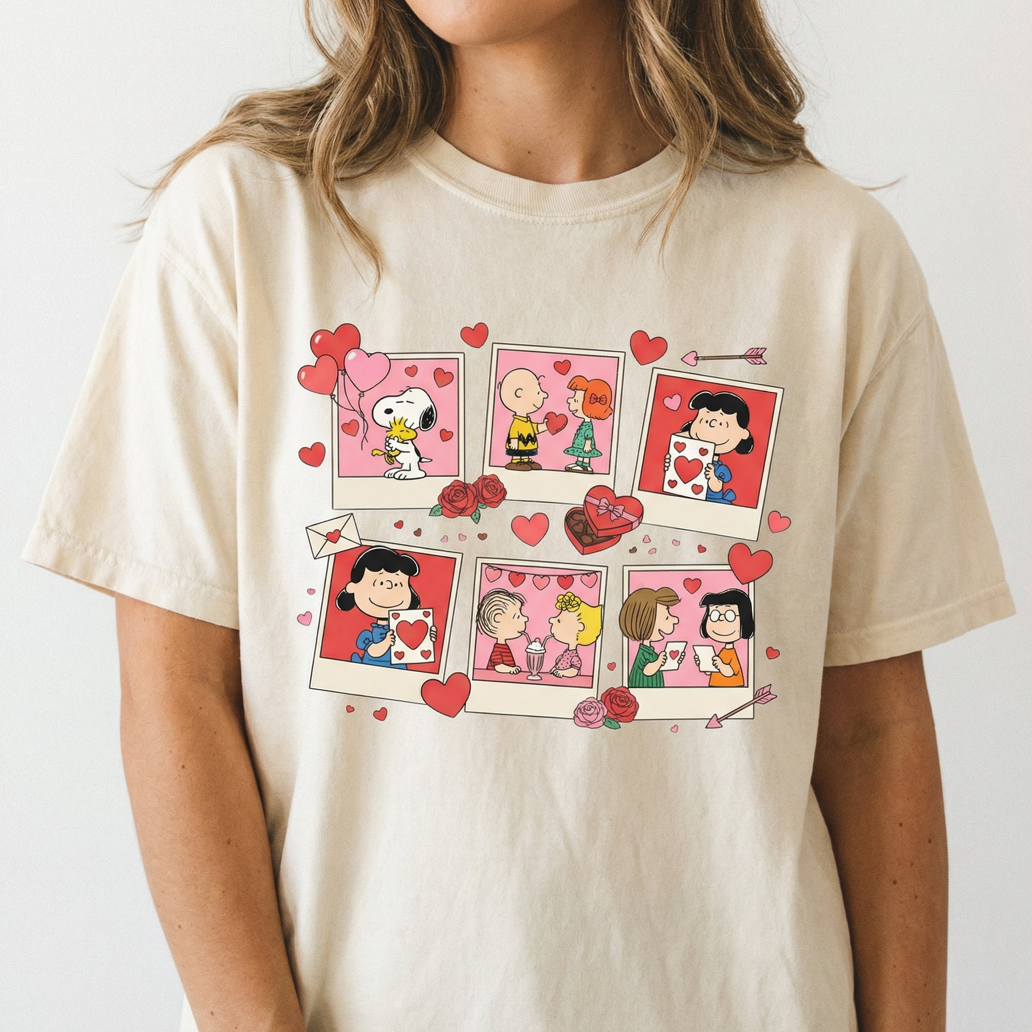 Cute Puppy Valentine Heart Balloon Shirt – Cartoon Love Graphic Tee