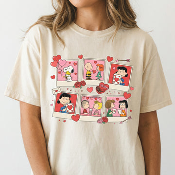 Cute Puppy Valentine Heart Balloon Shirt – Cartoon Love Graphic Tee