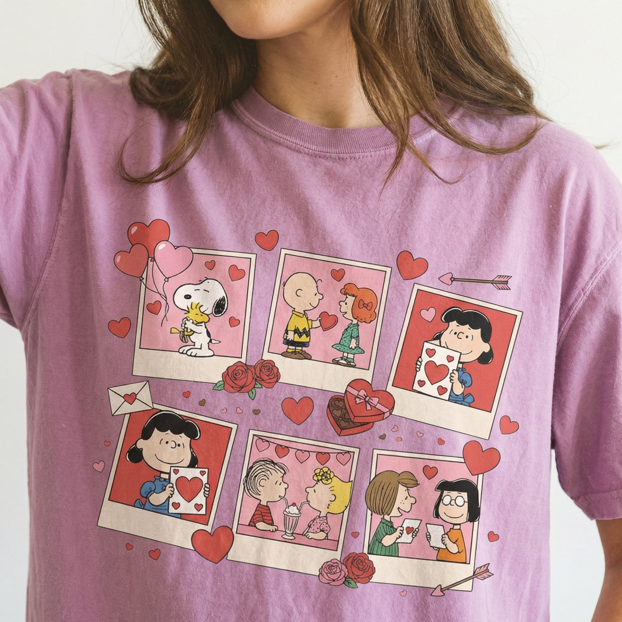 Cute Puppy Valentine Heart Balloon Shirt – Cartoon Love Graphic Tee