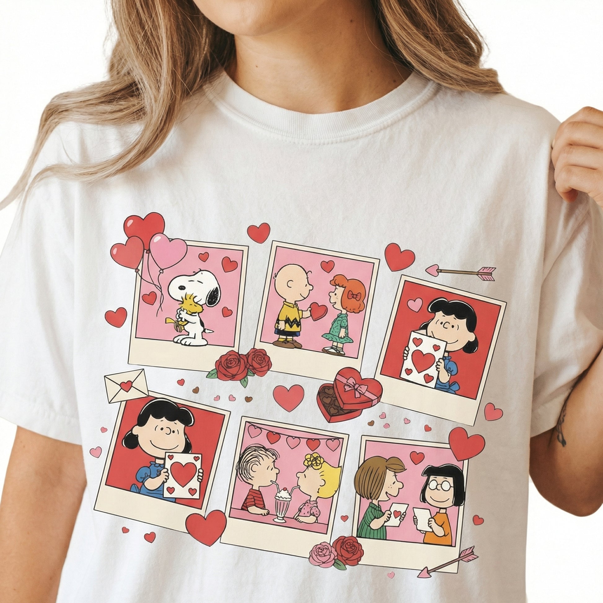 Cute Puppy Valentine Heart Balloon Shirt – Cartoon Love Graphic Tee