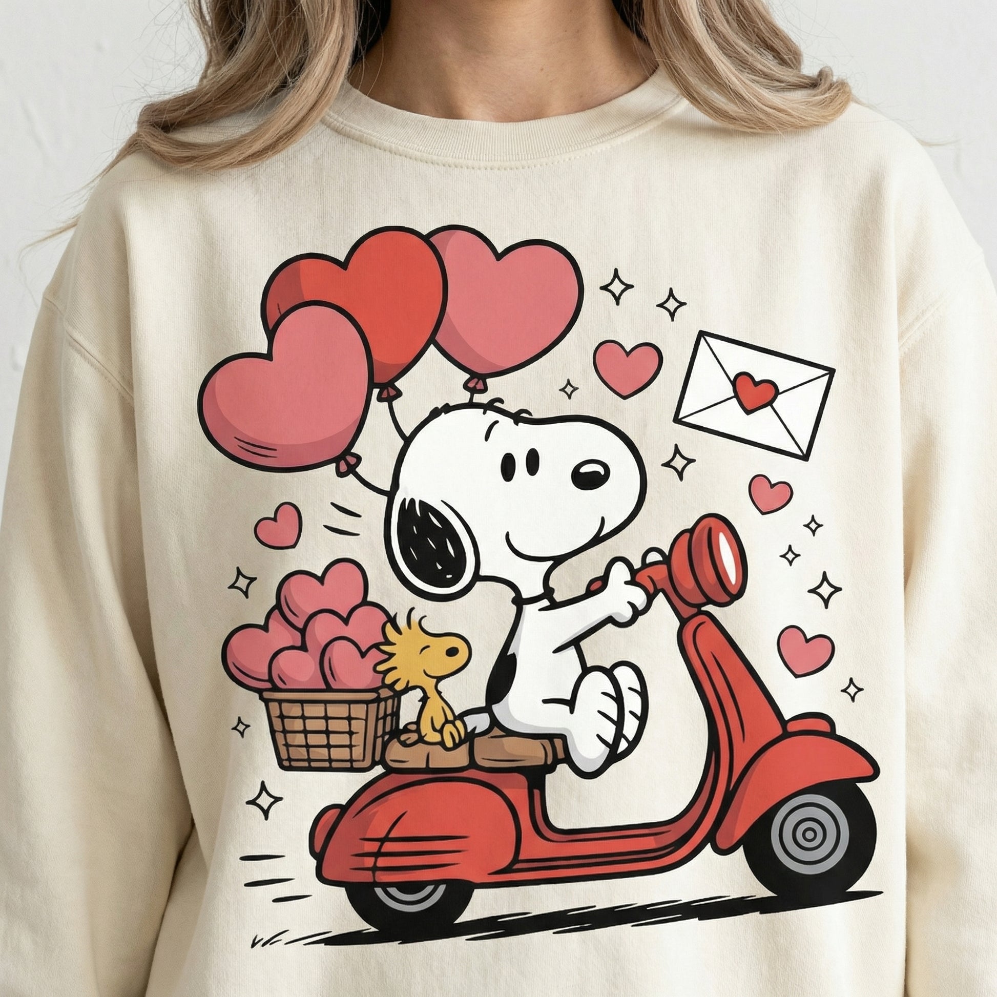 Cute Valentine Cartoon Dog Graphic T-Shirt – Pink Love Valentine Tee