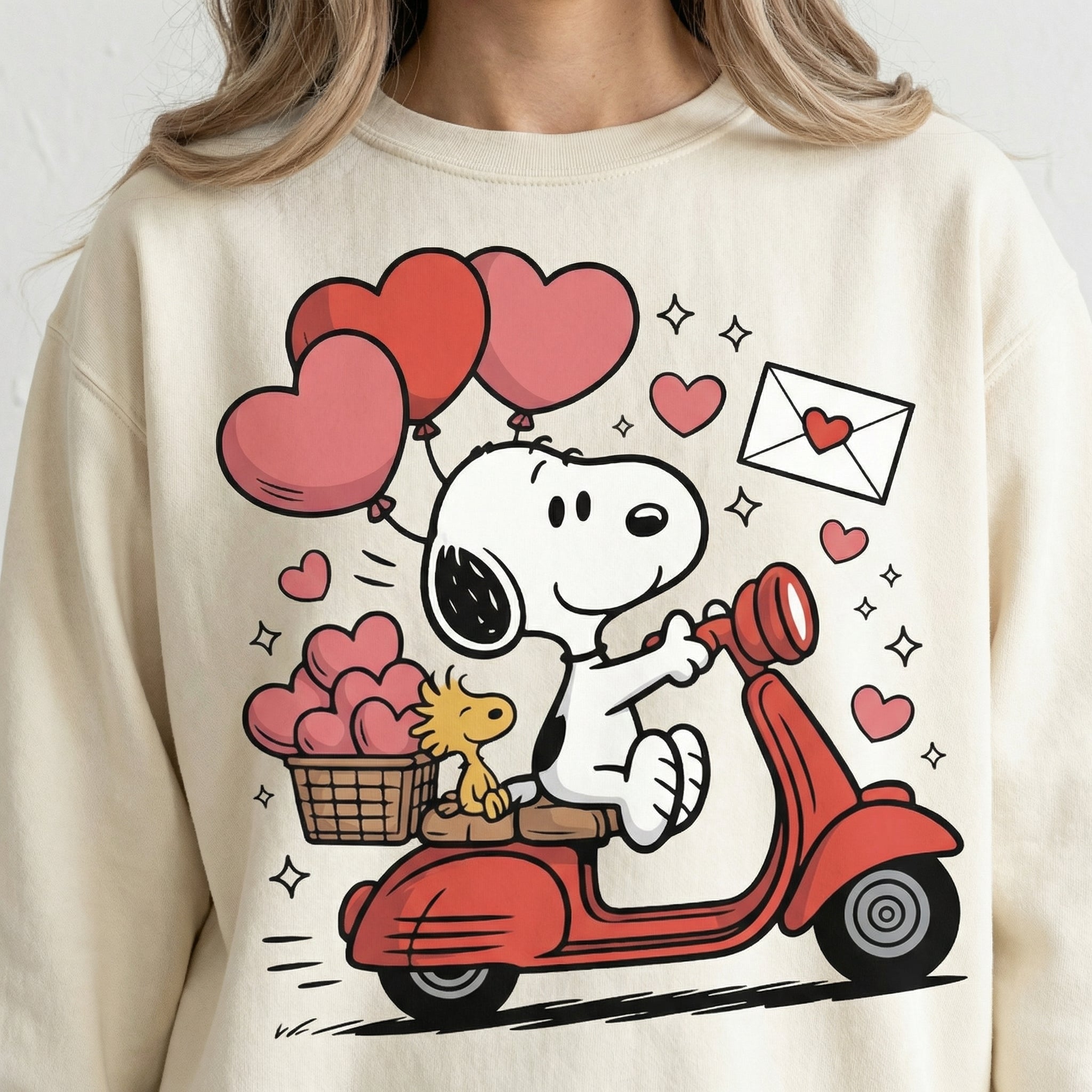 Cute Valentine Cartoon Dog Graphic T-Shirt – Pink Love Valentine Tee