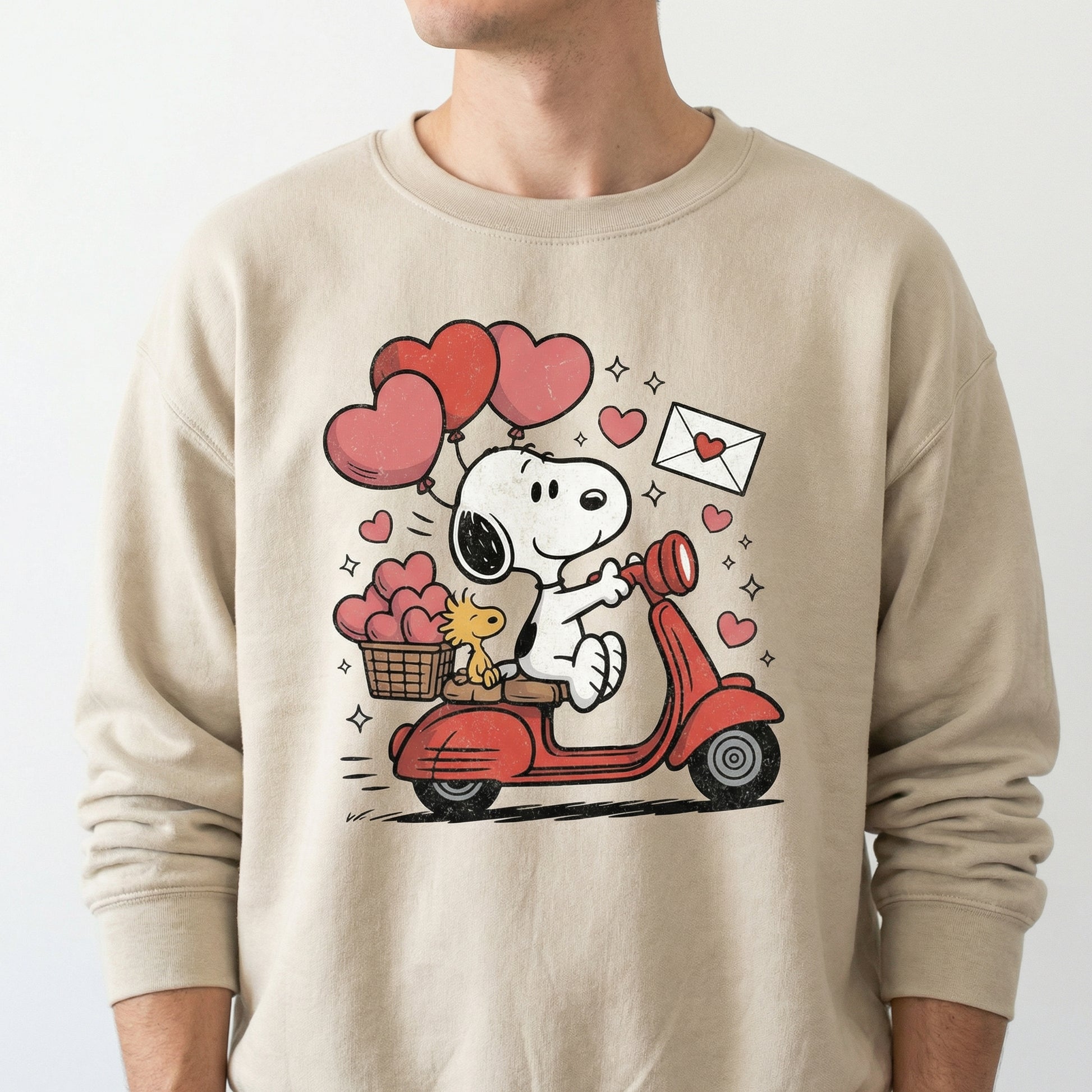 Cute Valentine Cartoon Dog Graphic T-Shirt – Pink Love Valentine Tee