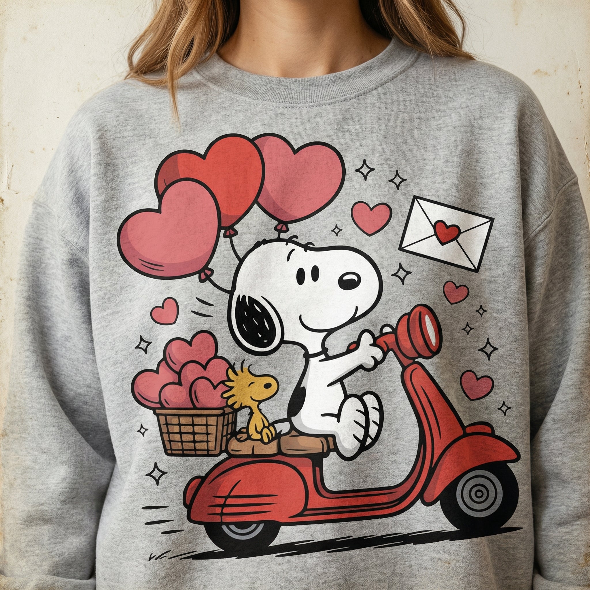 Cute Valentine Cartoon Dog Graphic T-Shirt – Pink Love Valentine Tee