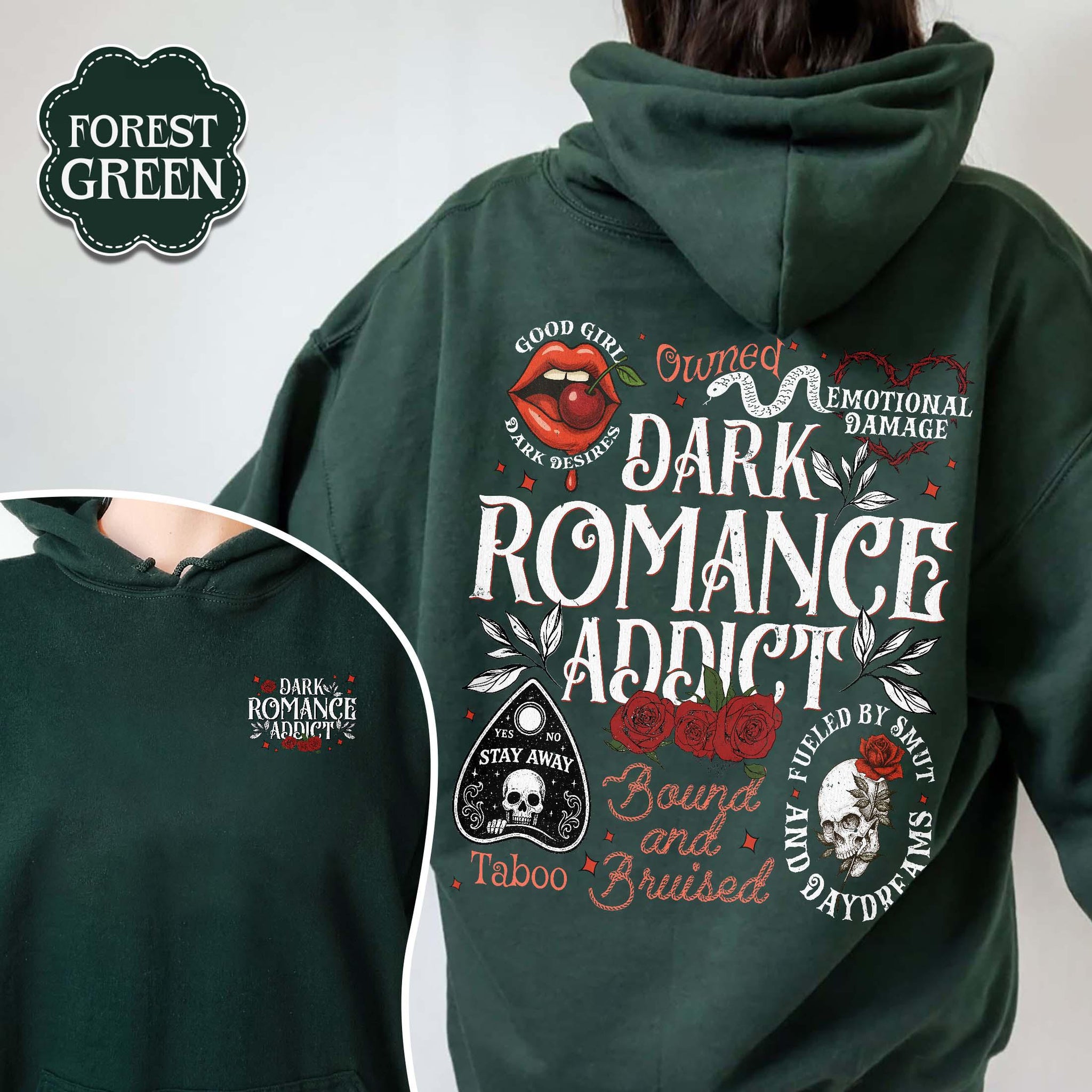 Dark Romance Addict Hoodie – Spicy Smut Reader Bookish Top
