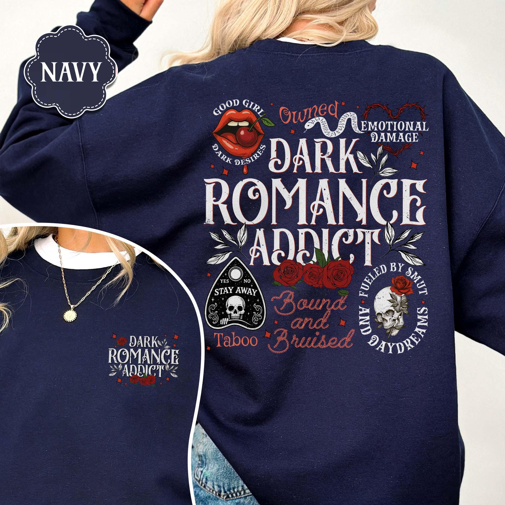 Dark Romance Addict Hoodie – Spicy Smut Reader Bookish Top
