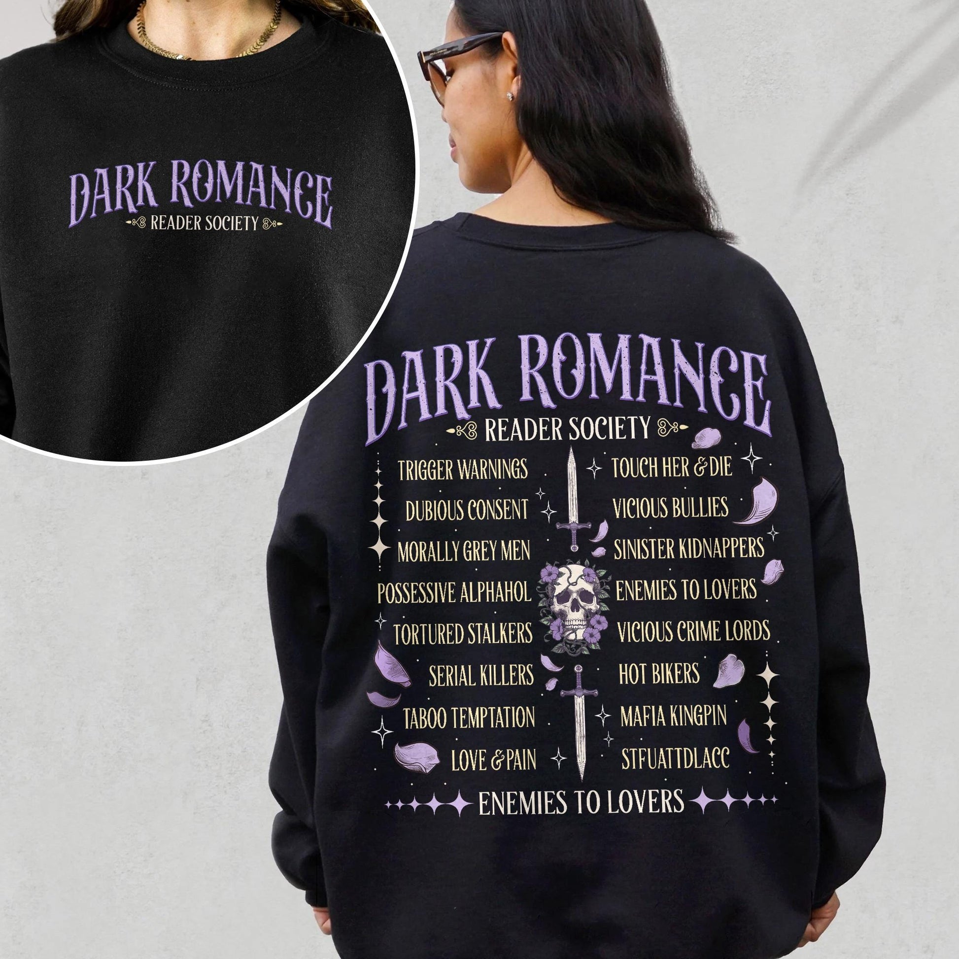 Dark Romance Reader Society T-Shirt – Enemies to Lovers Book Lover Gift