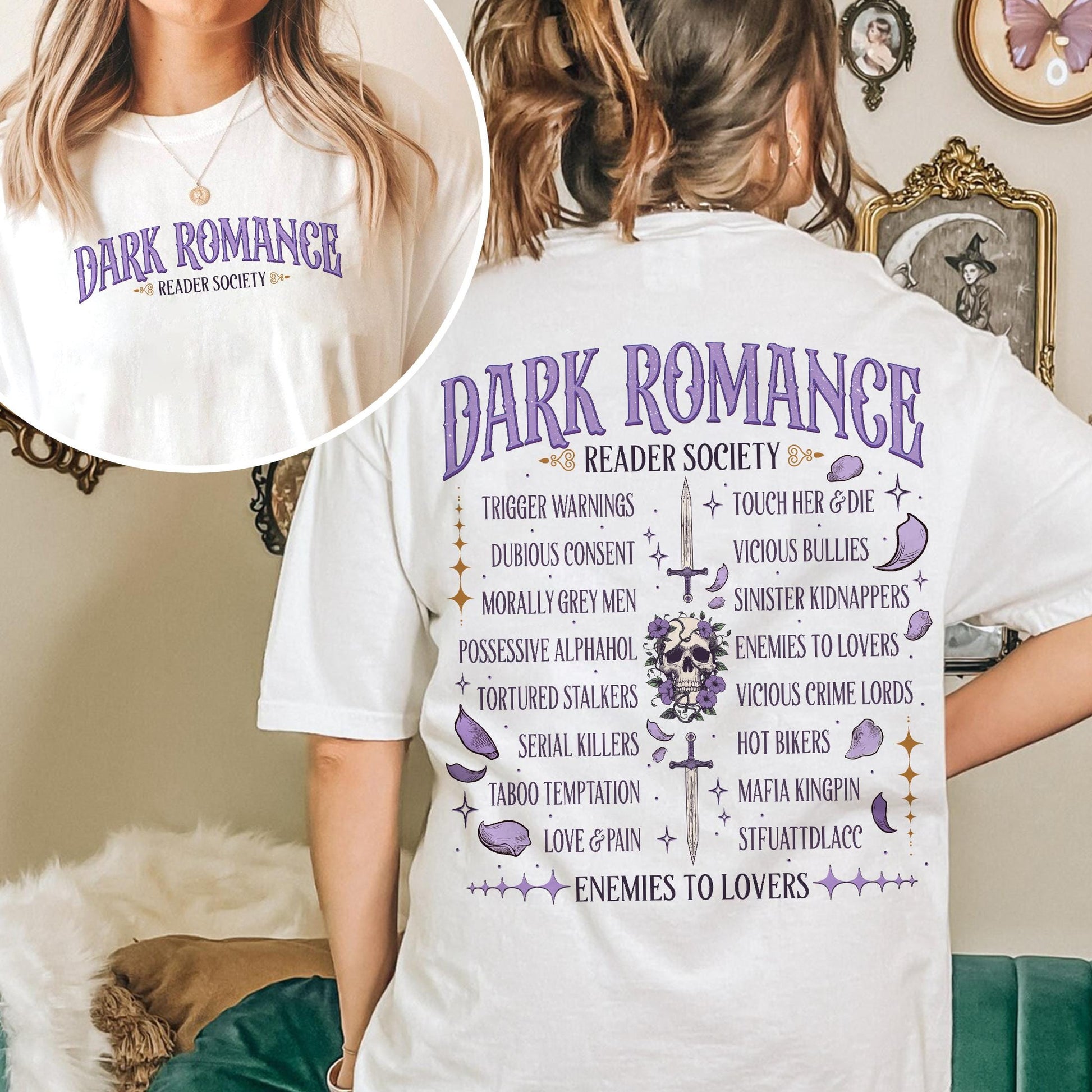 Dark Romance Reader Society T-Shirt – Enemies to Lovers Book Lover Gift