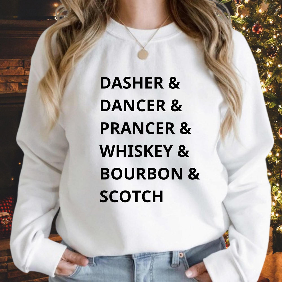 Funny Drinking Christmas Shirt – Dasher Dancer Prancer Whiskey Bourbon Scotch Tee