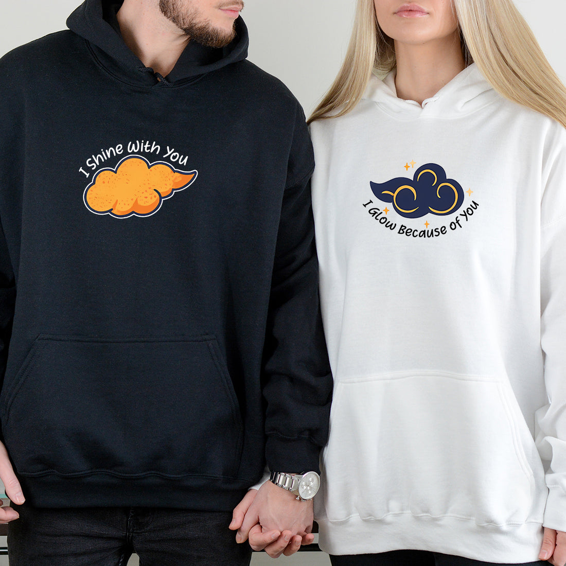 Day & Night Cloud Matching Hoodies For Couples
