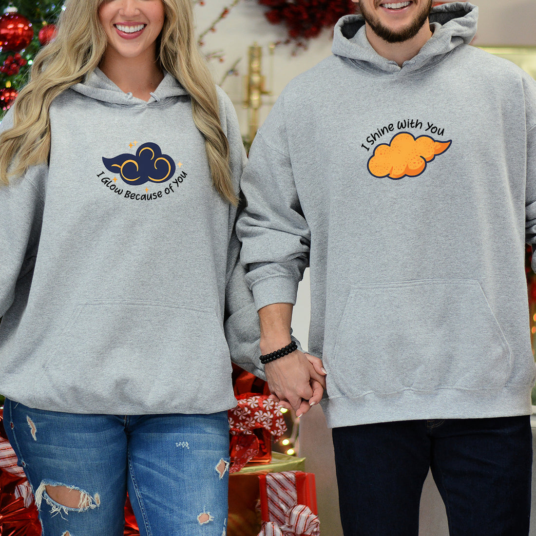 Day & Night Cloud Matching Hoodies For Couples