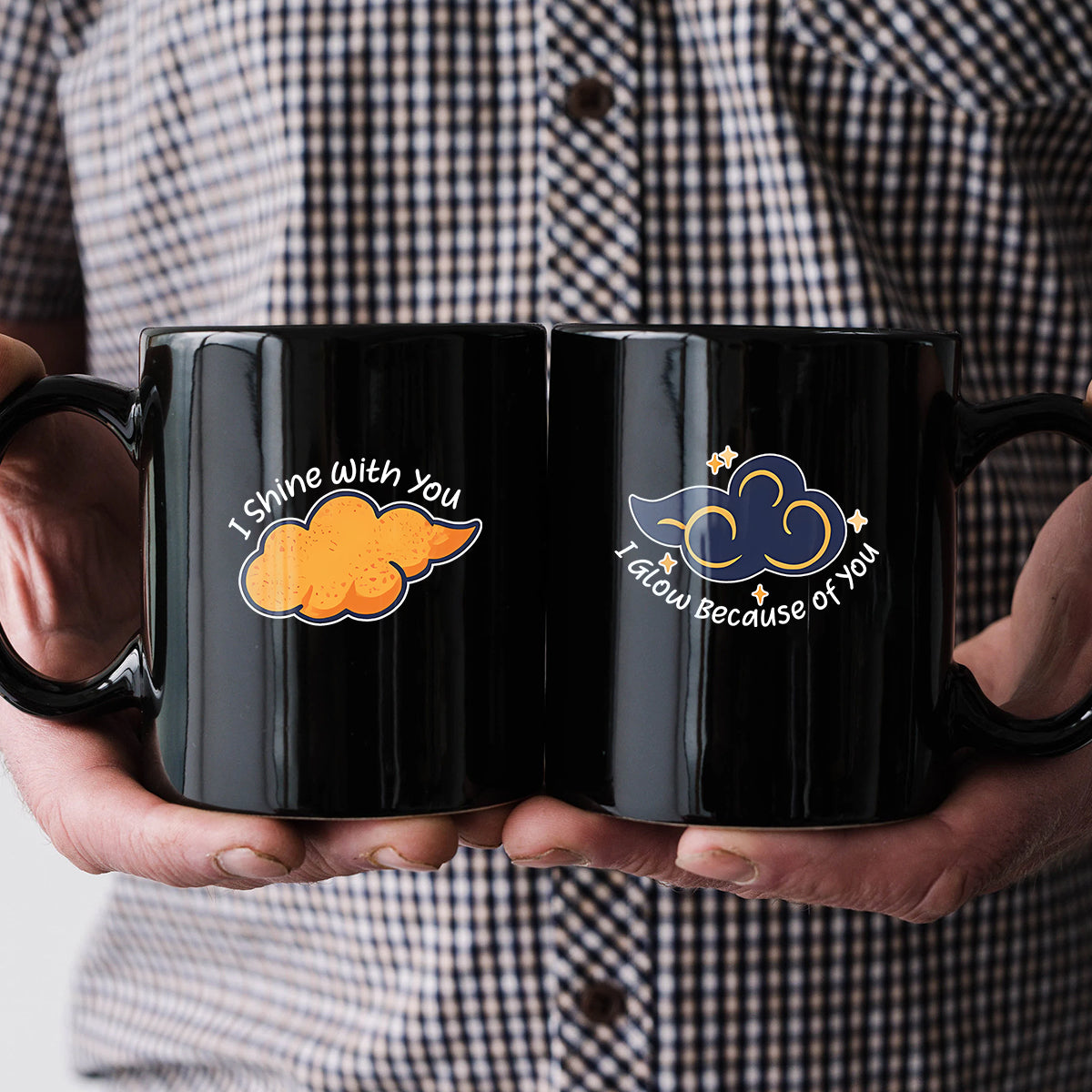 Day & Night Cloud Matching Mugs For Couples