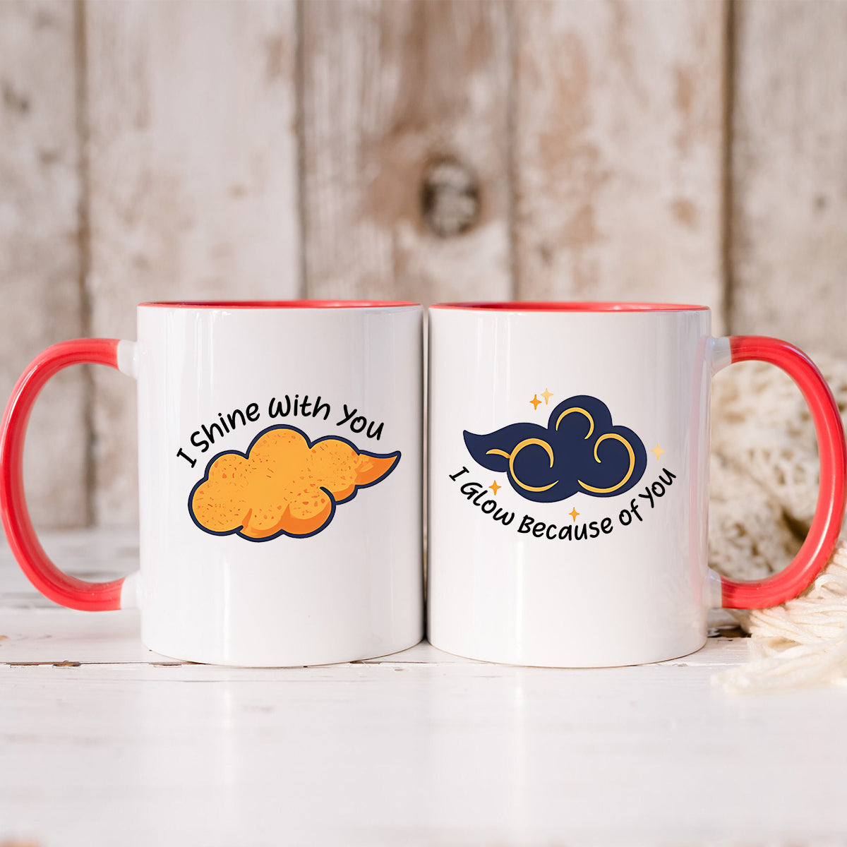 Day & Night Cloud Matching Mugs For Couples