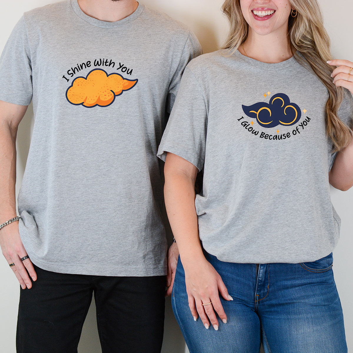 Day & Night Cloud Matching T-Shirts For Couples