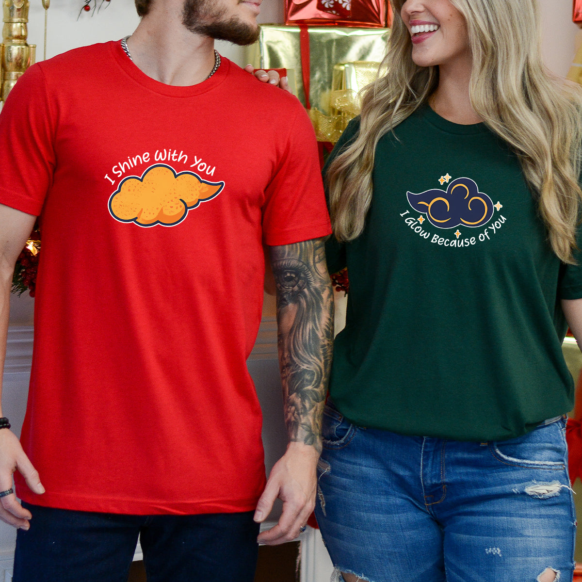 Day & Night Cloud Matching T-Shirts For Couples