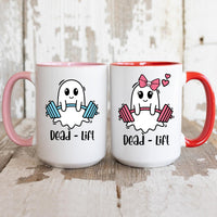 Dead Lift Funny Ghost Couple Matching Mugs For Couples