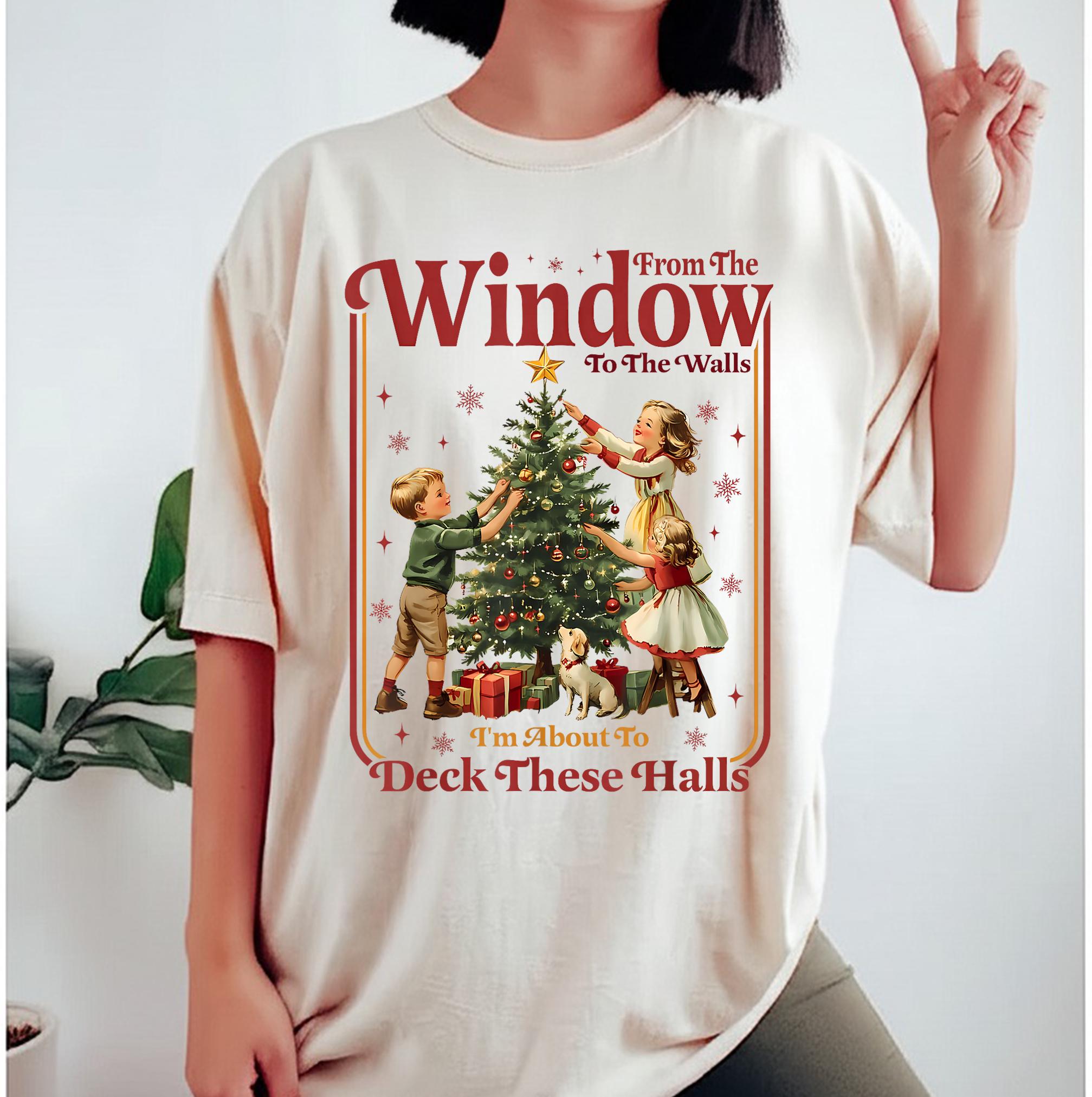 Deck the Halls Retro Christmas Sweatshirt – Vintage Xmas Movie Pullover