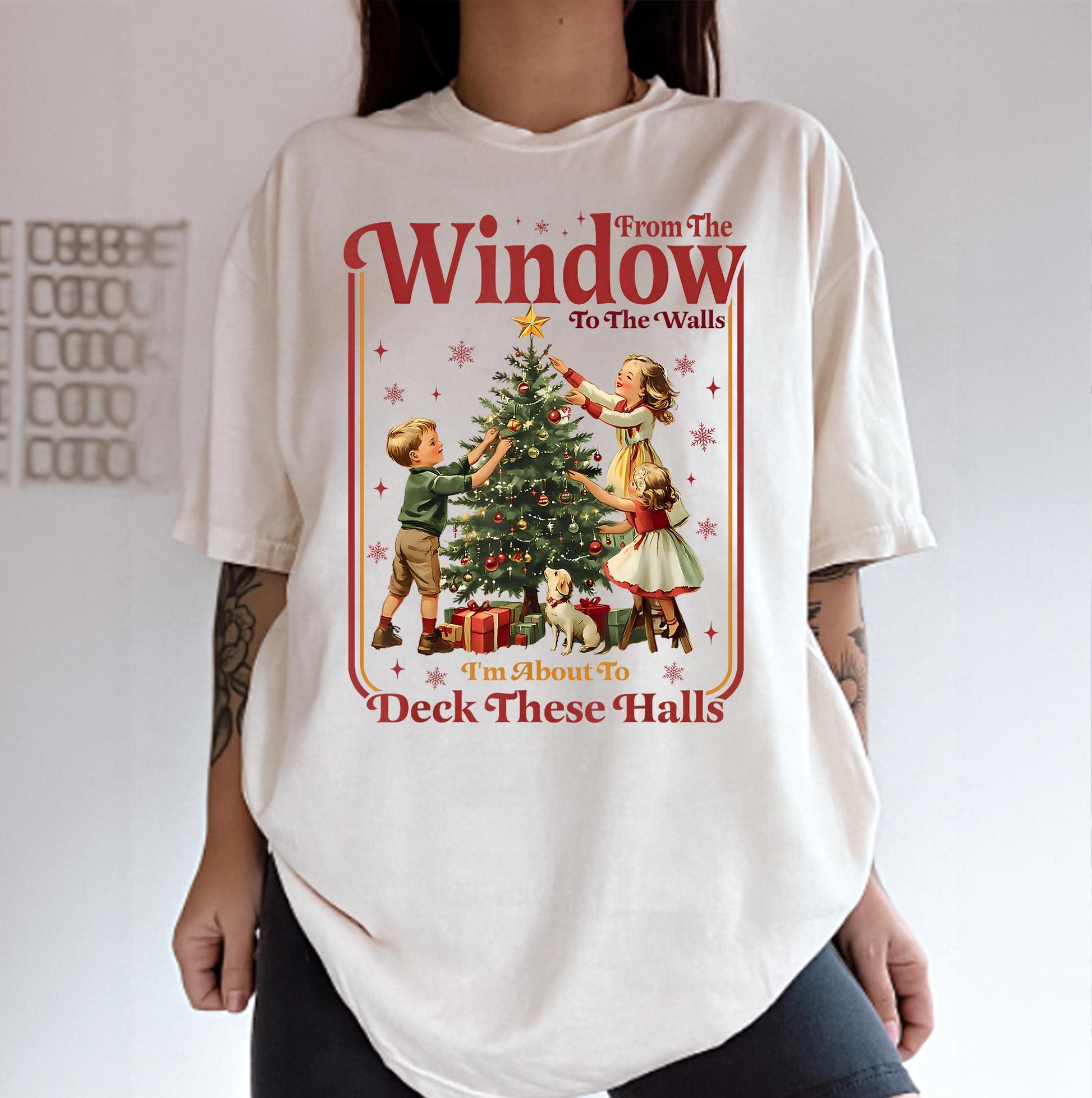 Deck the Halls Retro Christmas Sweatshirt – Vintage Xmas Movie Pullover