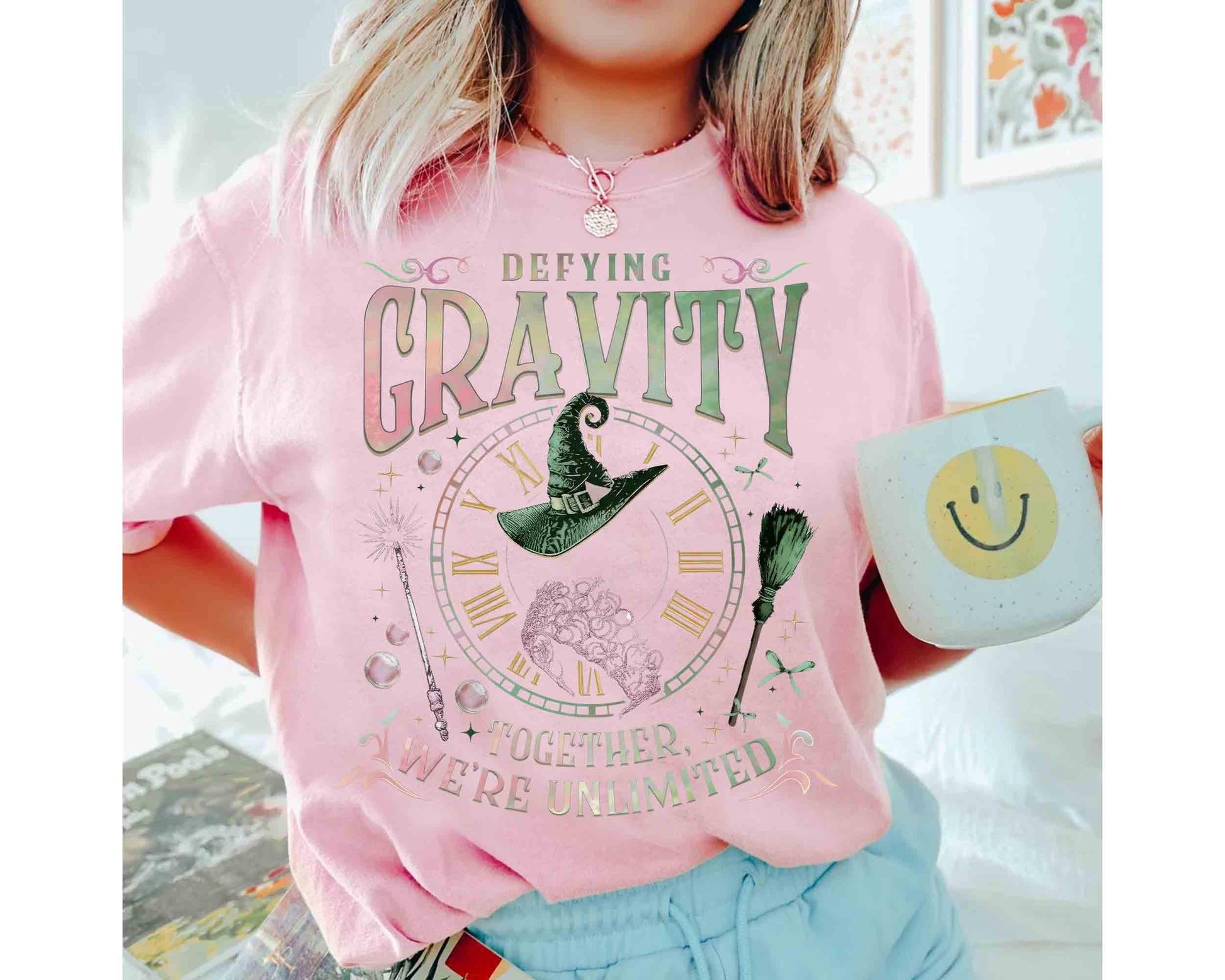 Defy Gravity Wicked Inspired Shirt – Pink and Green Tee – Changed for Good Shirt – Birthday Girl Gift