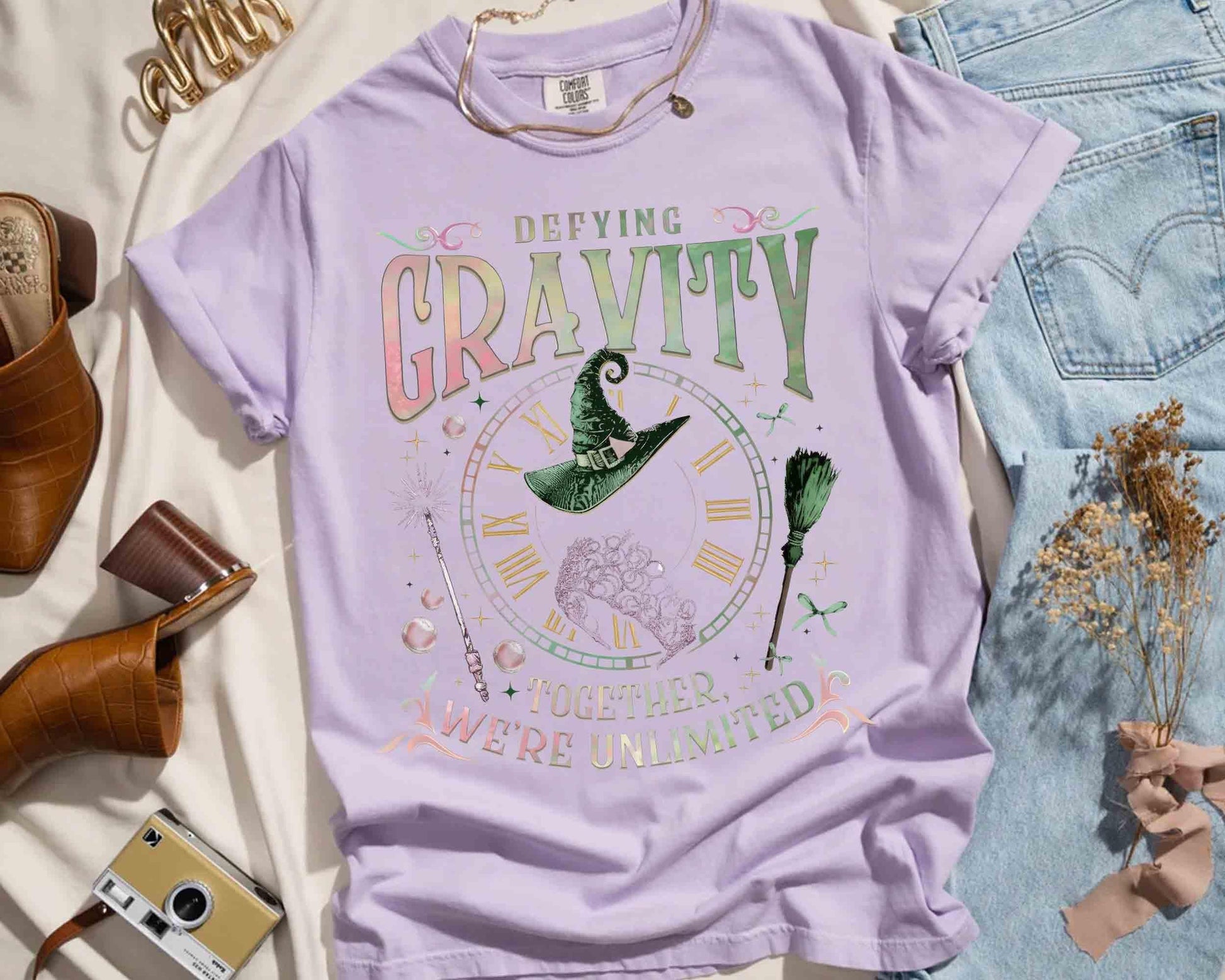 Defy Gravity Wicked Inspired Shirt – Pink and Green Tee – Changed for Good Shirt – Birthday Girl Gift