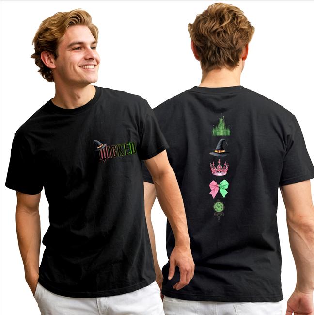 Defy Gravity Wicked the Musical Shirt – Retro Wizard Broomstick Two-Sided Sweatshirt, Wicked Musical Fan Gift