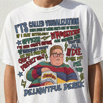 Delightful Derek Funny Quote T-Shirt - Cute Chubby Boy Meme Graphic Tee