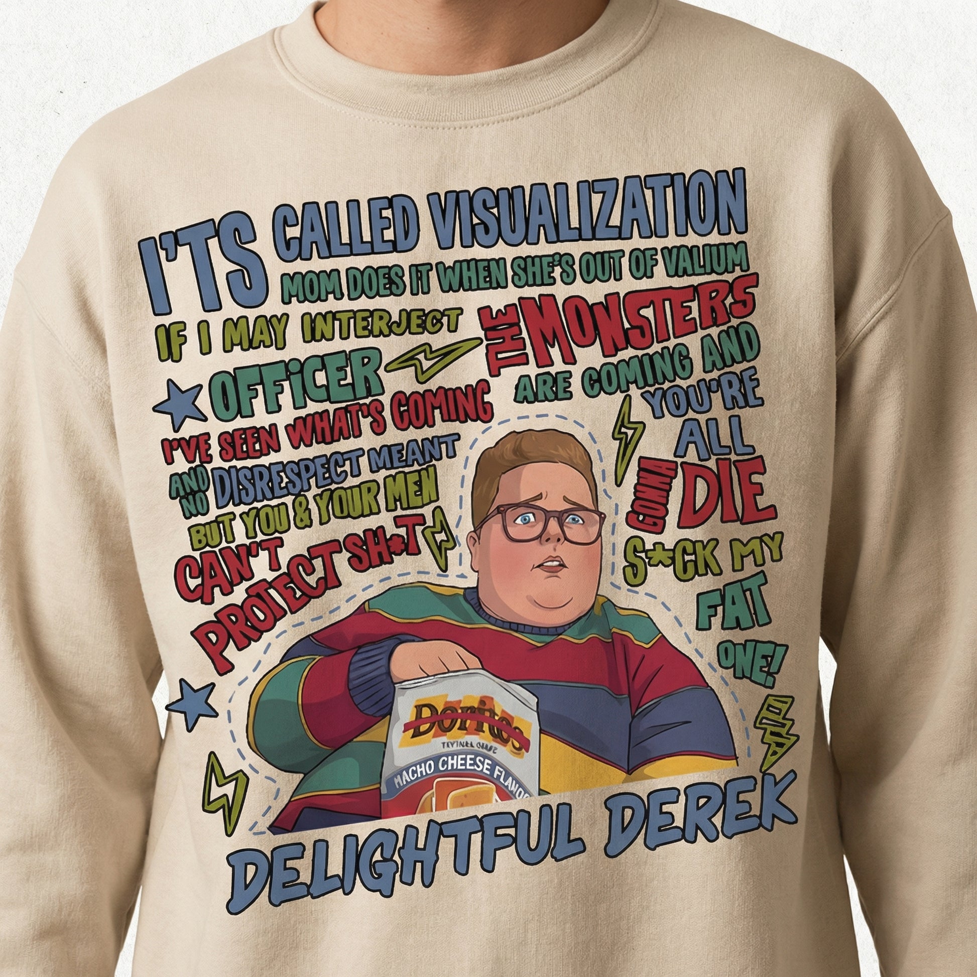 Delightful Derek Funny Quote T-Shirt - Cute Chubby Boy Meme Graphic Tee