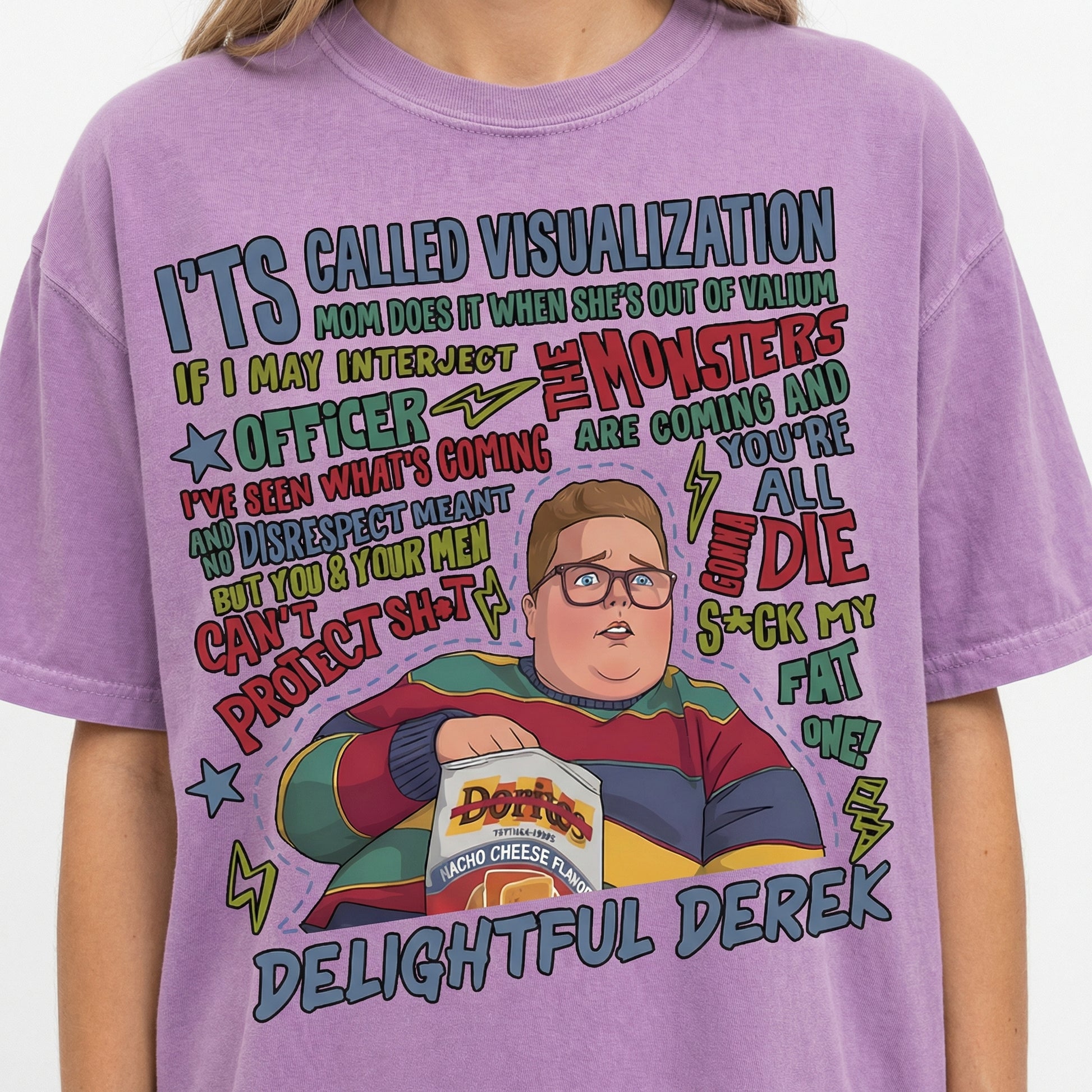 Delightful Derek Funny Quote T-Shirt - Cute Chubby Boy Meme Graphic Tee