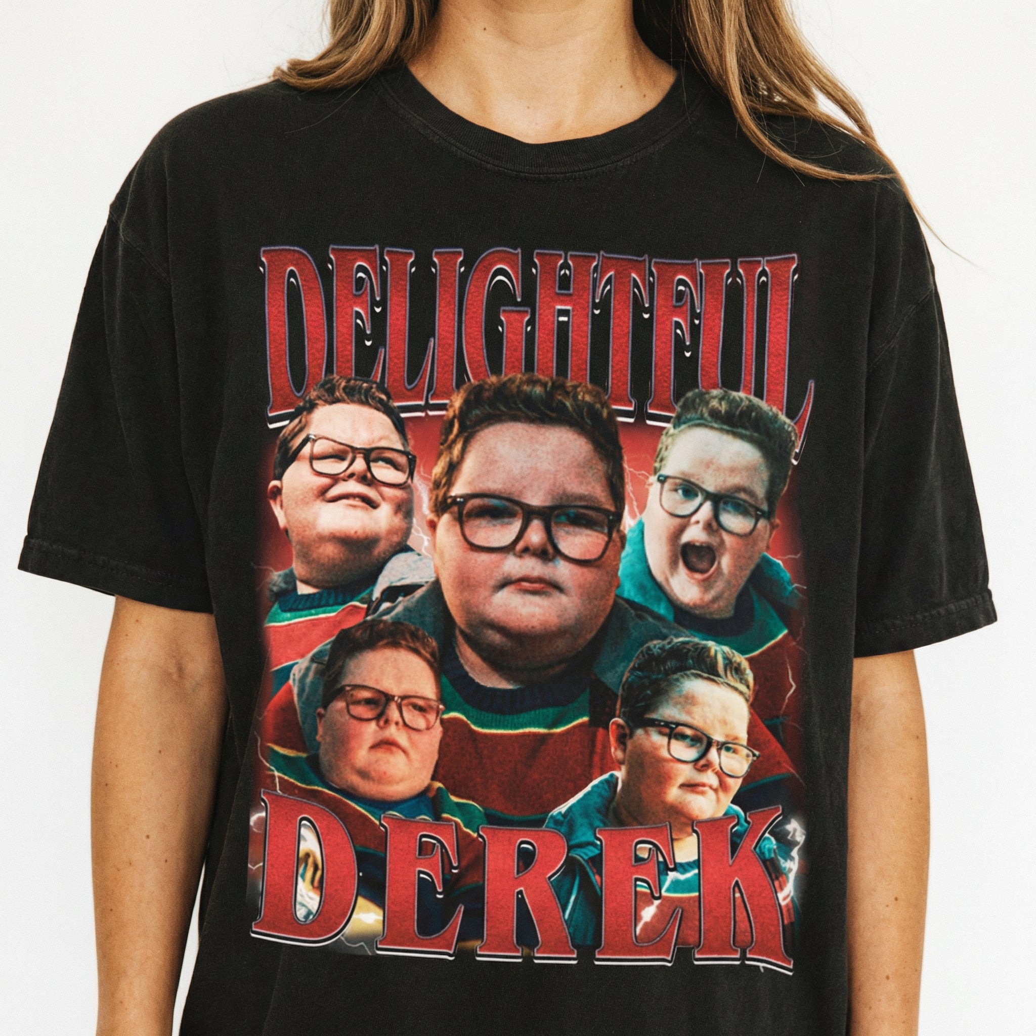 Delightful Derek Graphic Shirt – Y2K Aesthetic Fan Gift