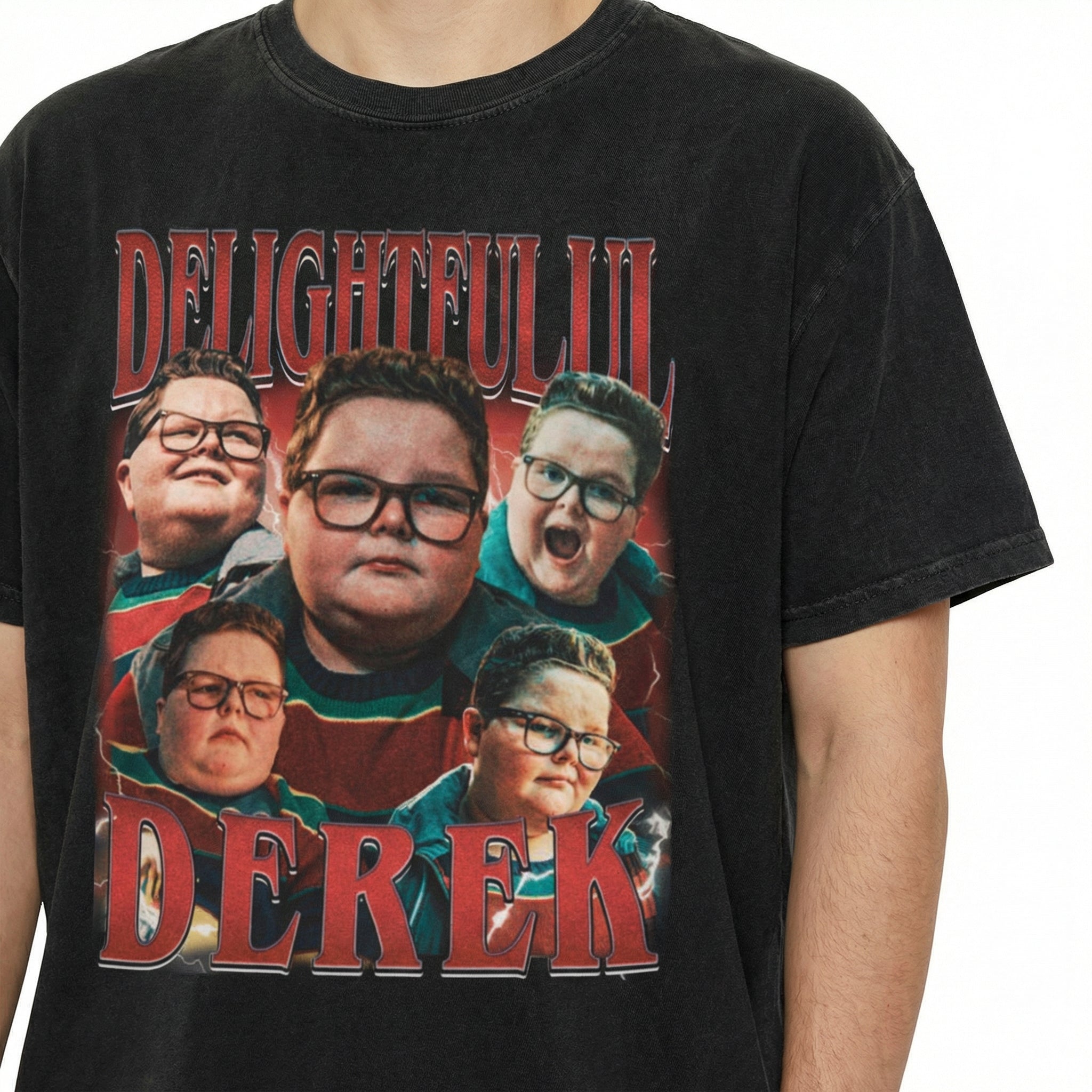 Delightful Derek Graphic Shirt – Y2K Aesthetic Fan Gift