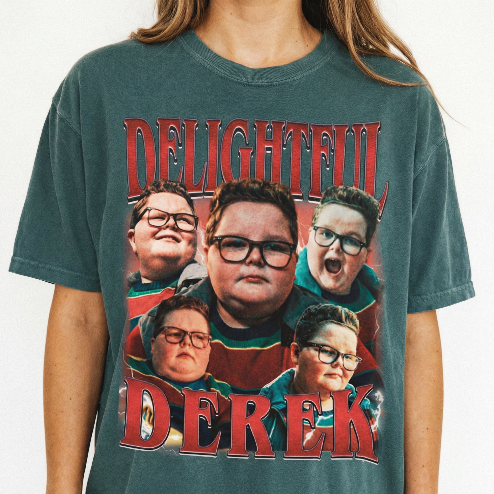 Delightful Derek Graphic Shirt – Y2K Aesthetic Fan Gift