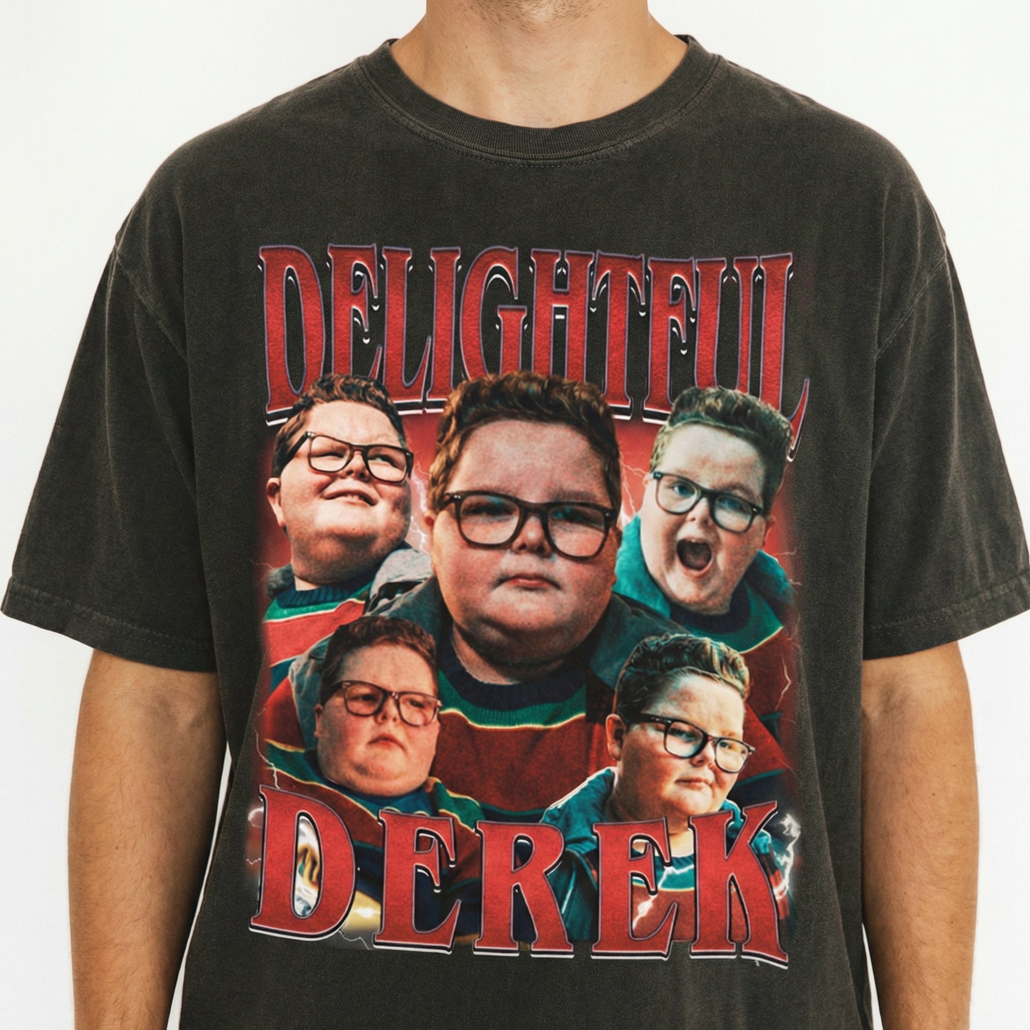 Delightful Derek Graphic Shirt – Y2K Aesthetic Fan Gift