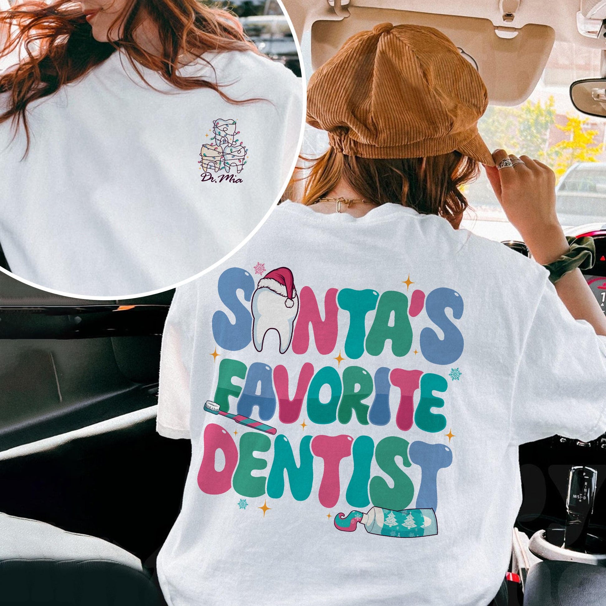 Dental Christmas Sweatshirt – Santa’s Favorite Dentist Holiday Crewneck, Dental Gift