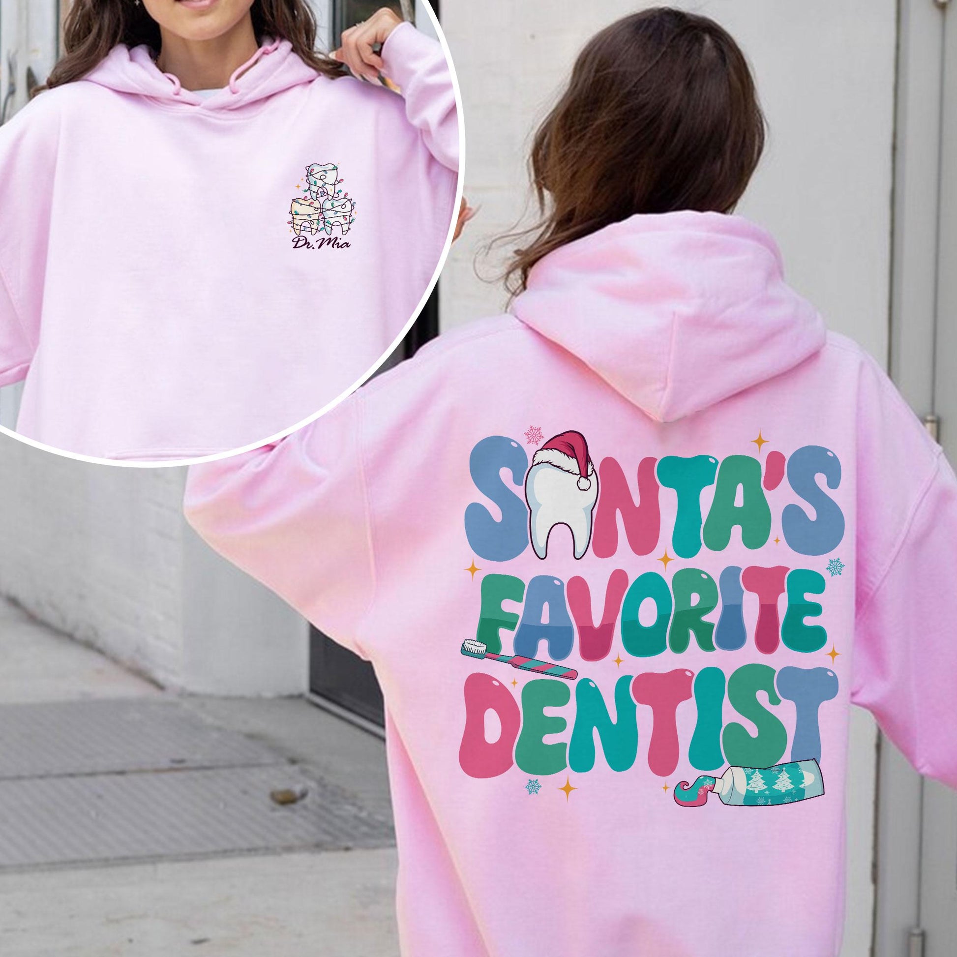 Dental Christmas Sweatshirt – Santa’s Favorite Dentist Holiday Crewneck, Dental Gift