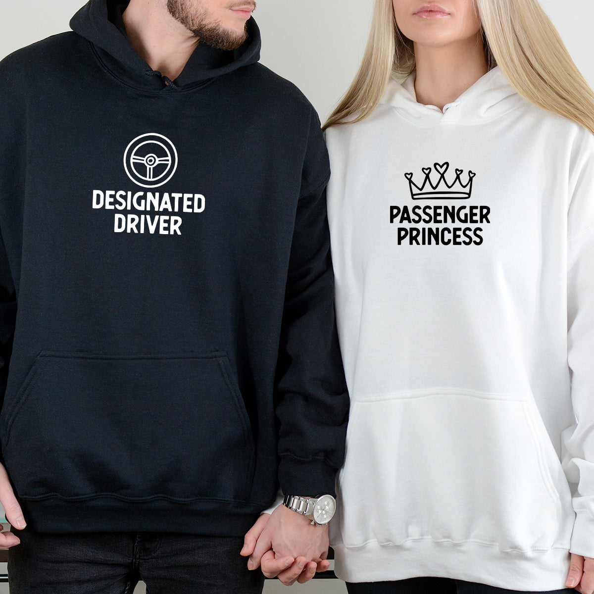 Designated Driver x Passenger Princess Matching Hoodies For Couples